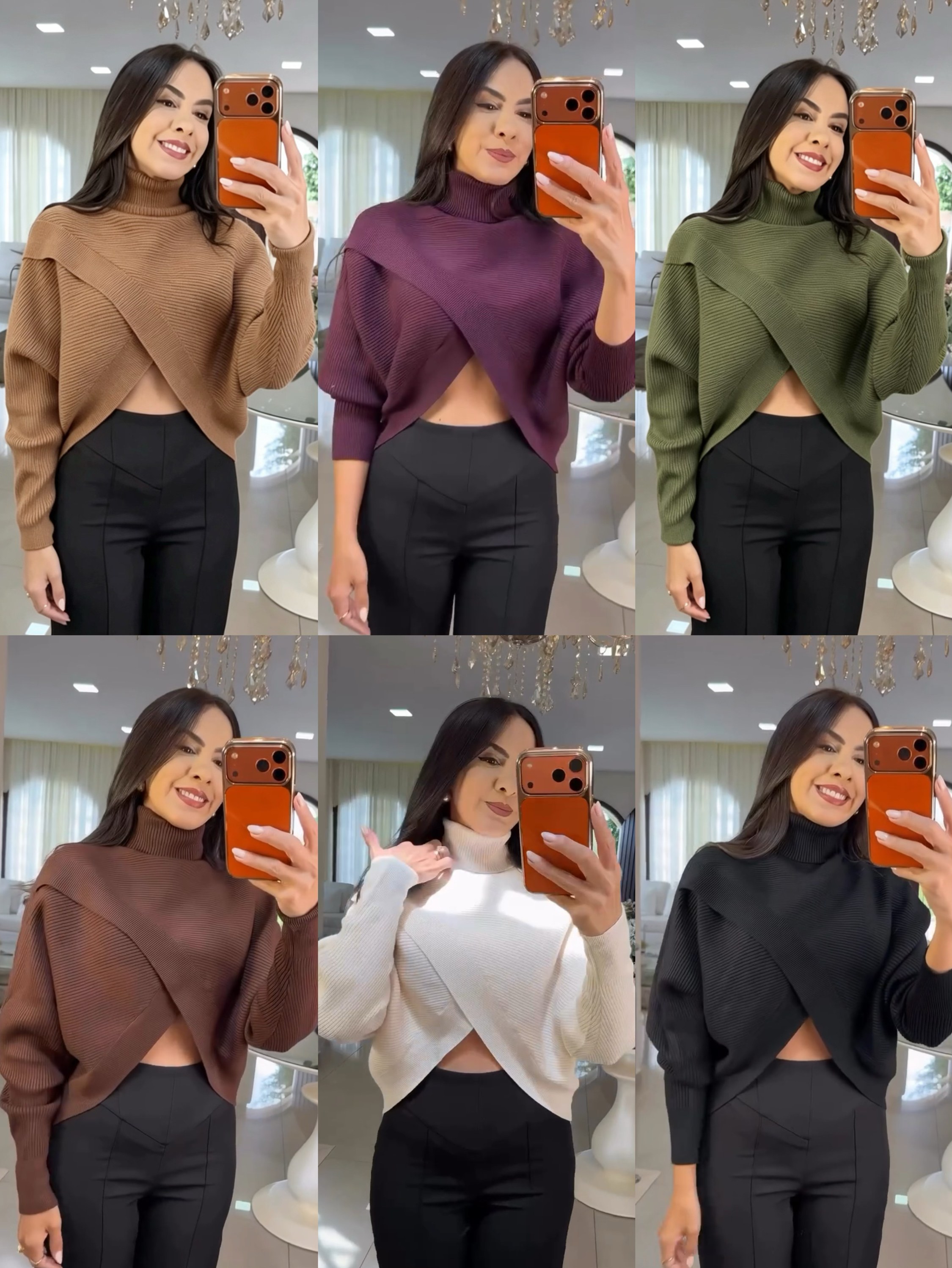 783# Blusa modal lãzinha gola alto grosso Isabella moda