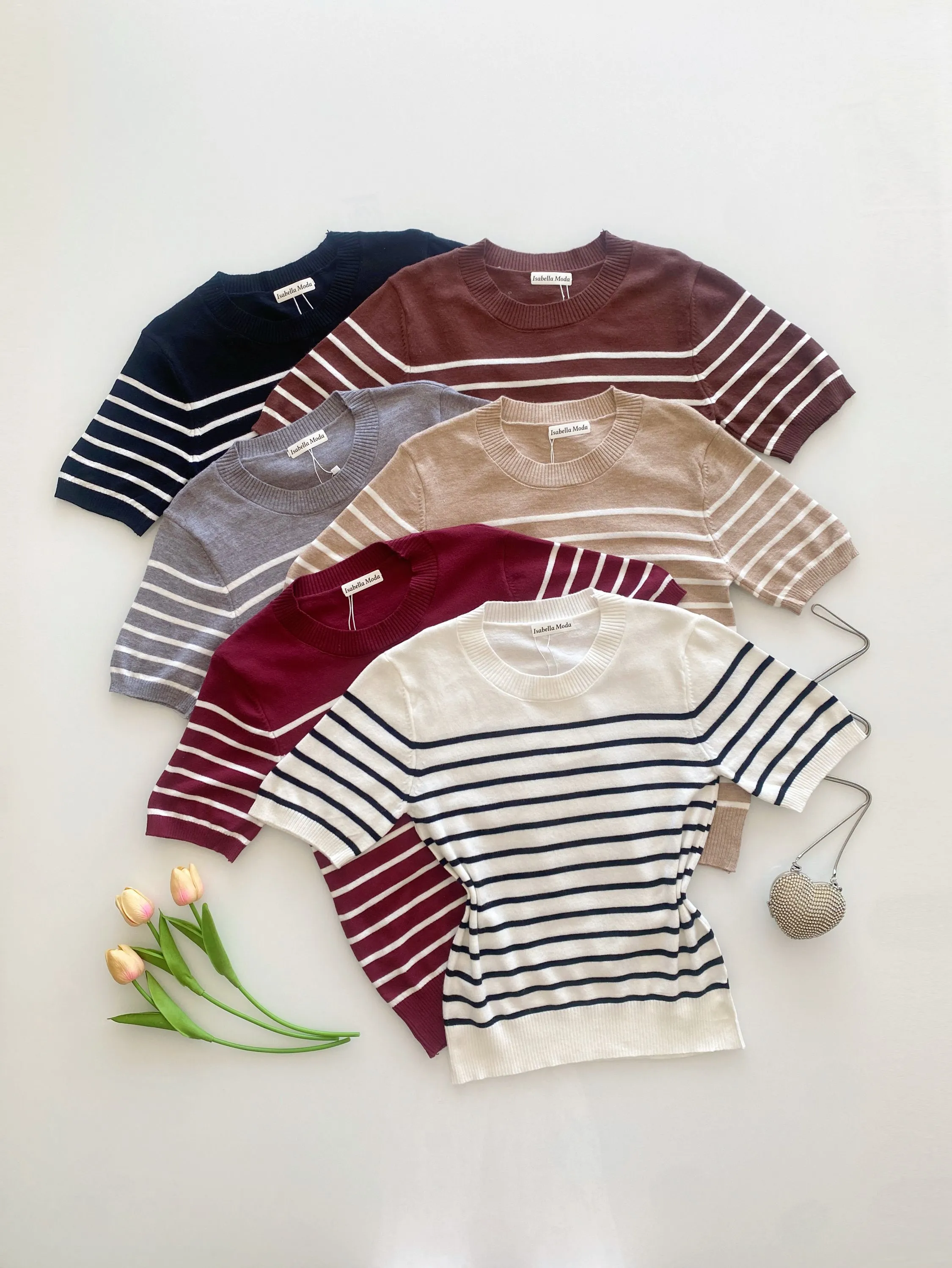 Blusa modal listrada lãzinha 5101# Isabella moda
