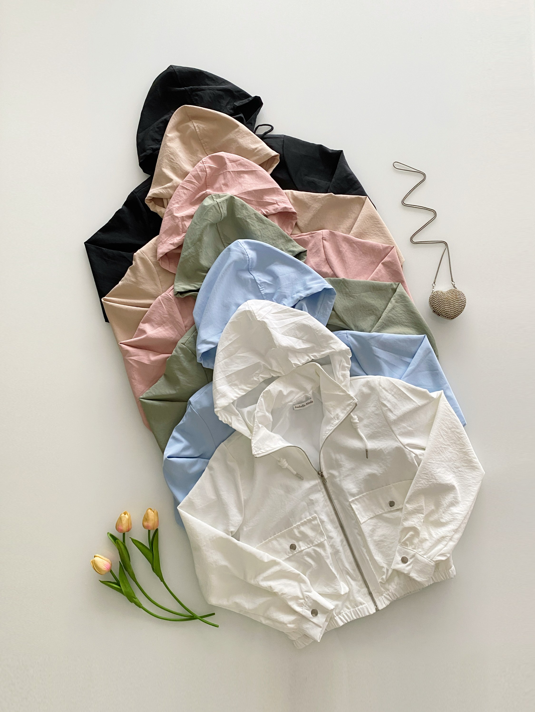 10097# Corta vento com forro Isabella moda