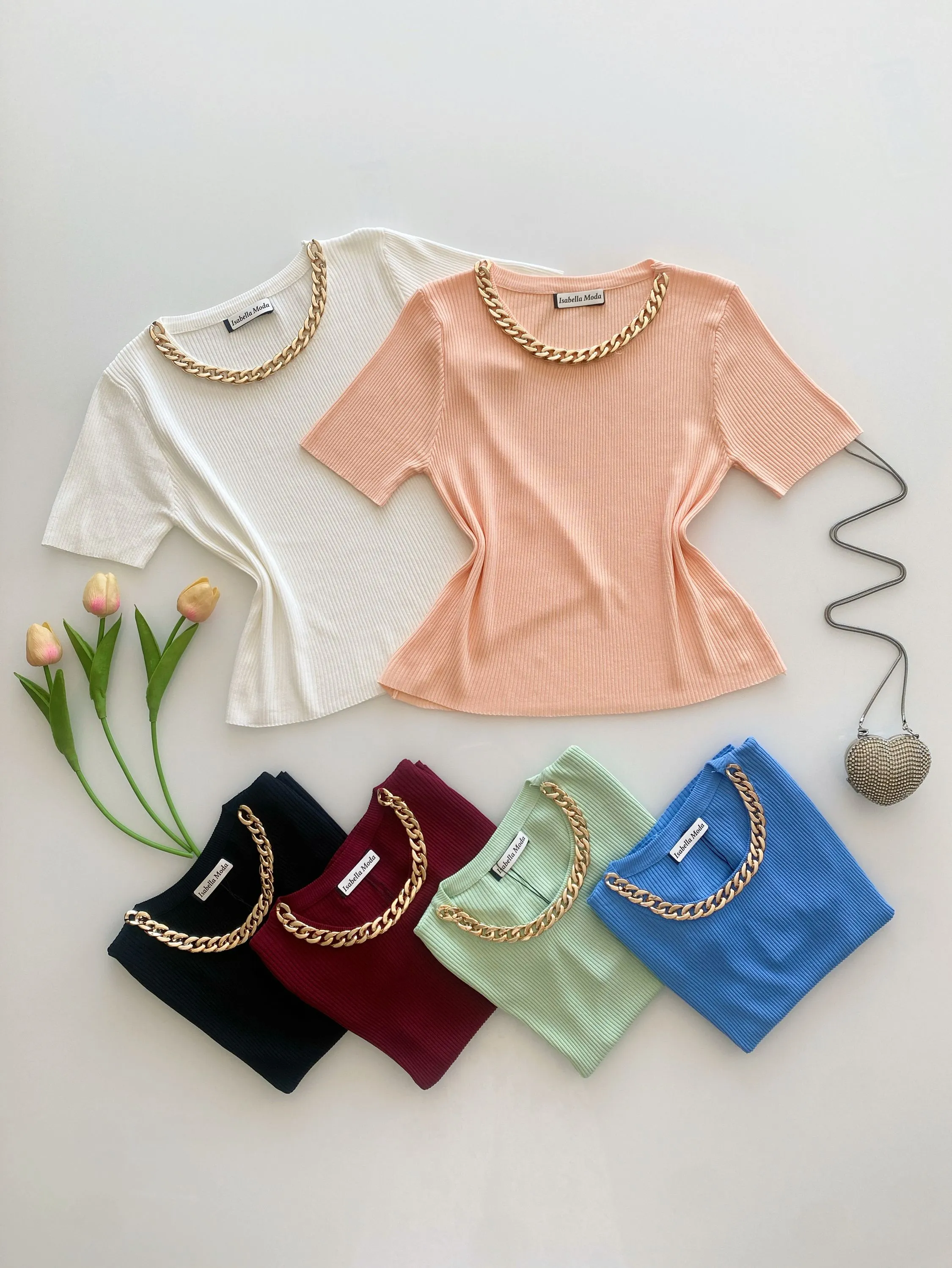 Blusa modal fresquinho com corrente 553# Isabella moda