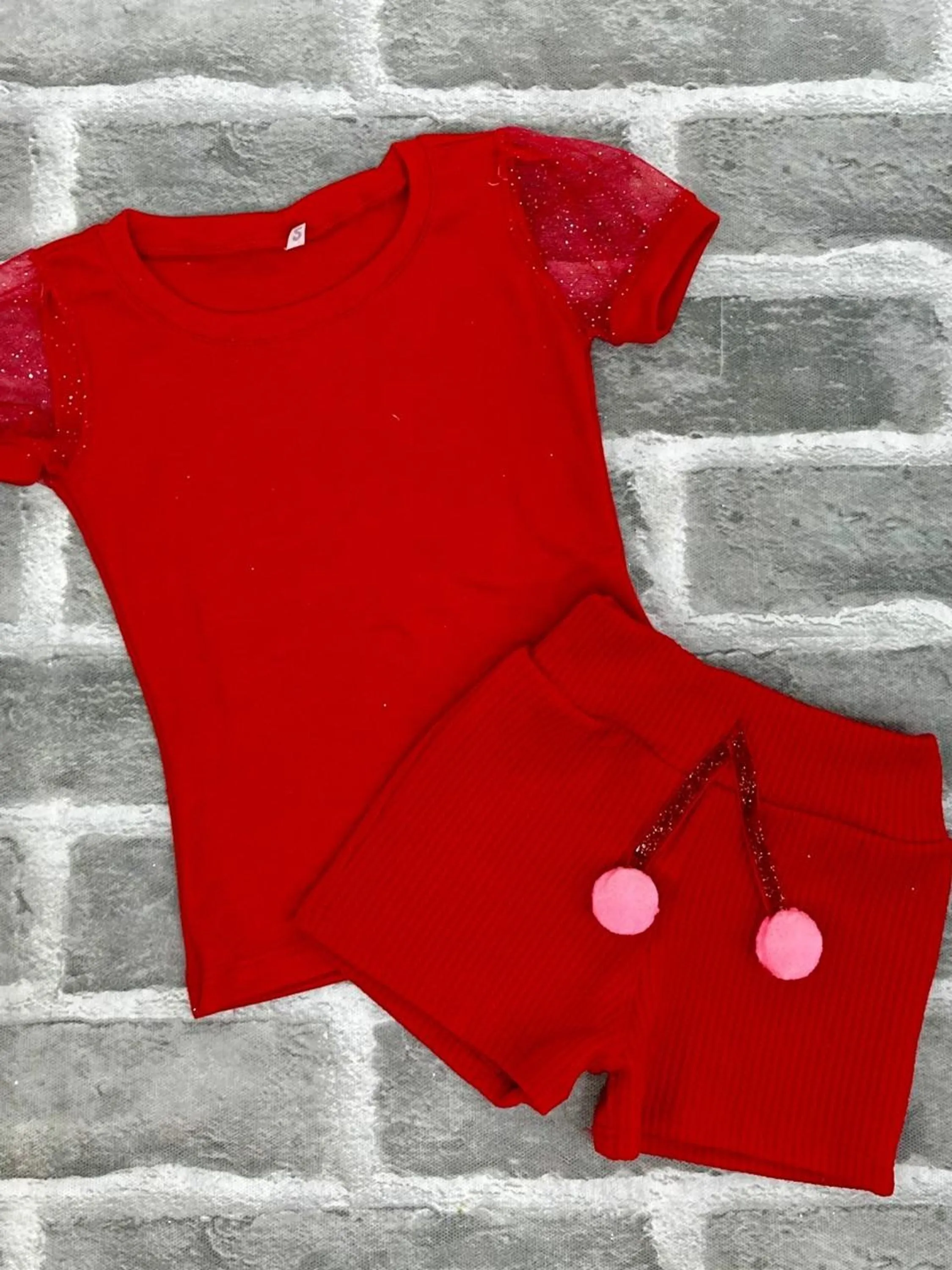 Conjunto Short canelado