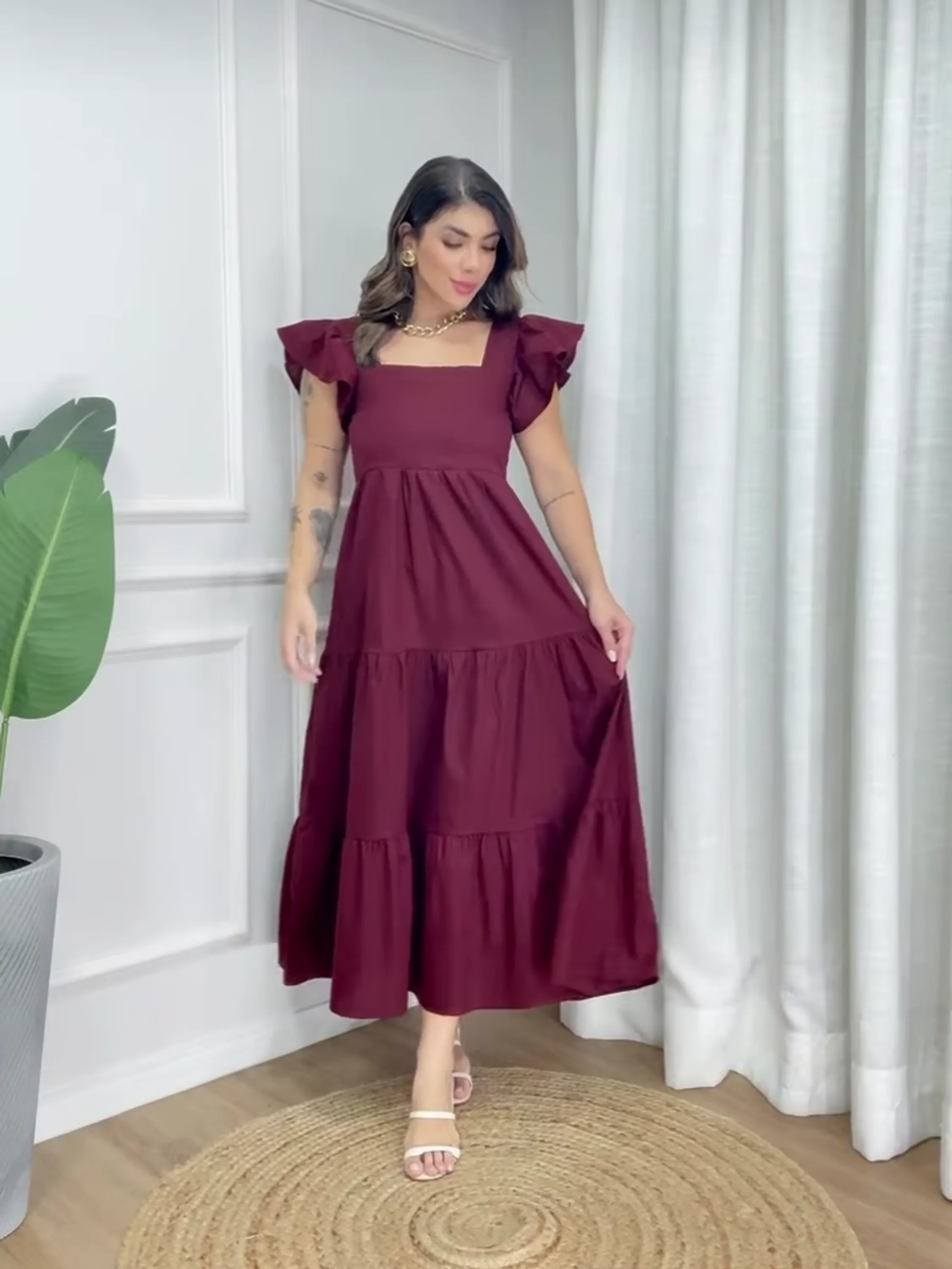 Vestido tricoline