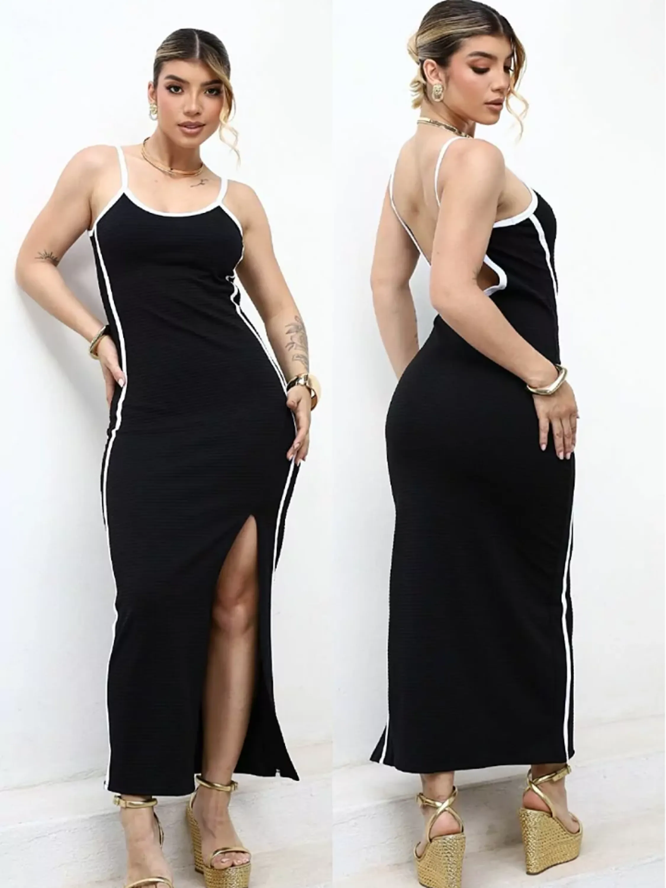 Vestido canelado