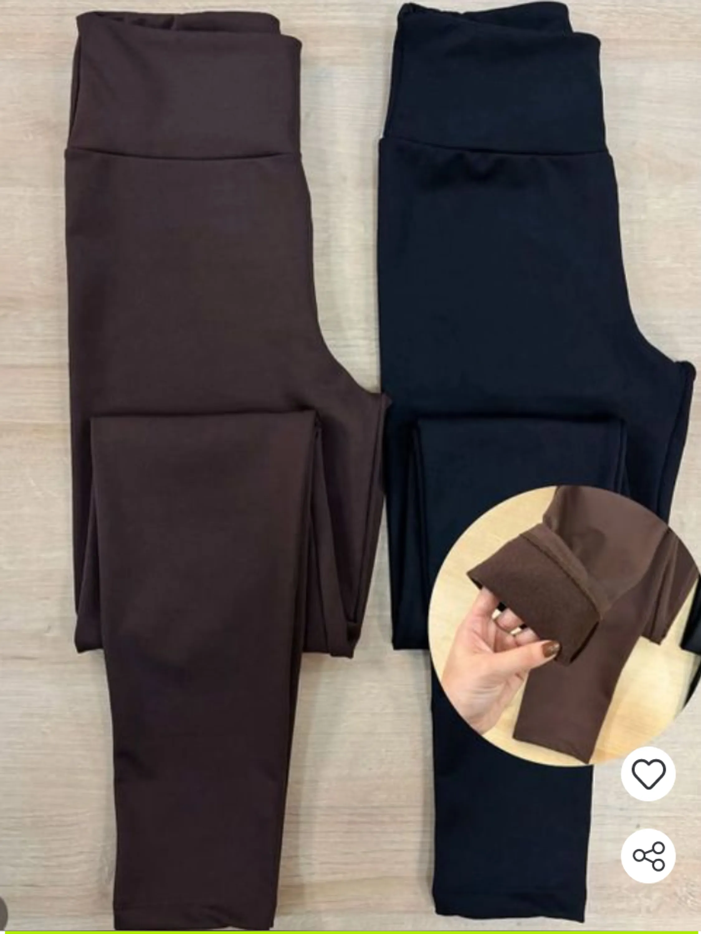 Calça legging flanelada