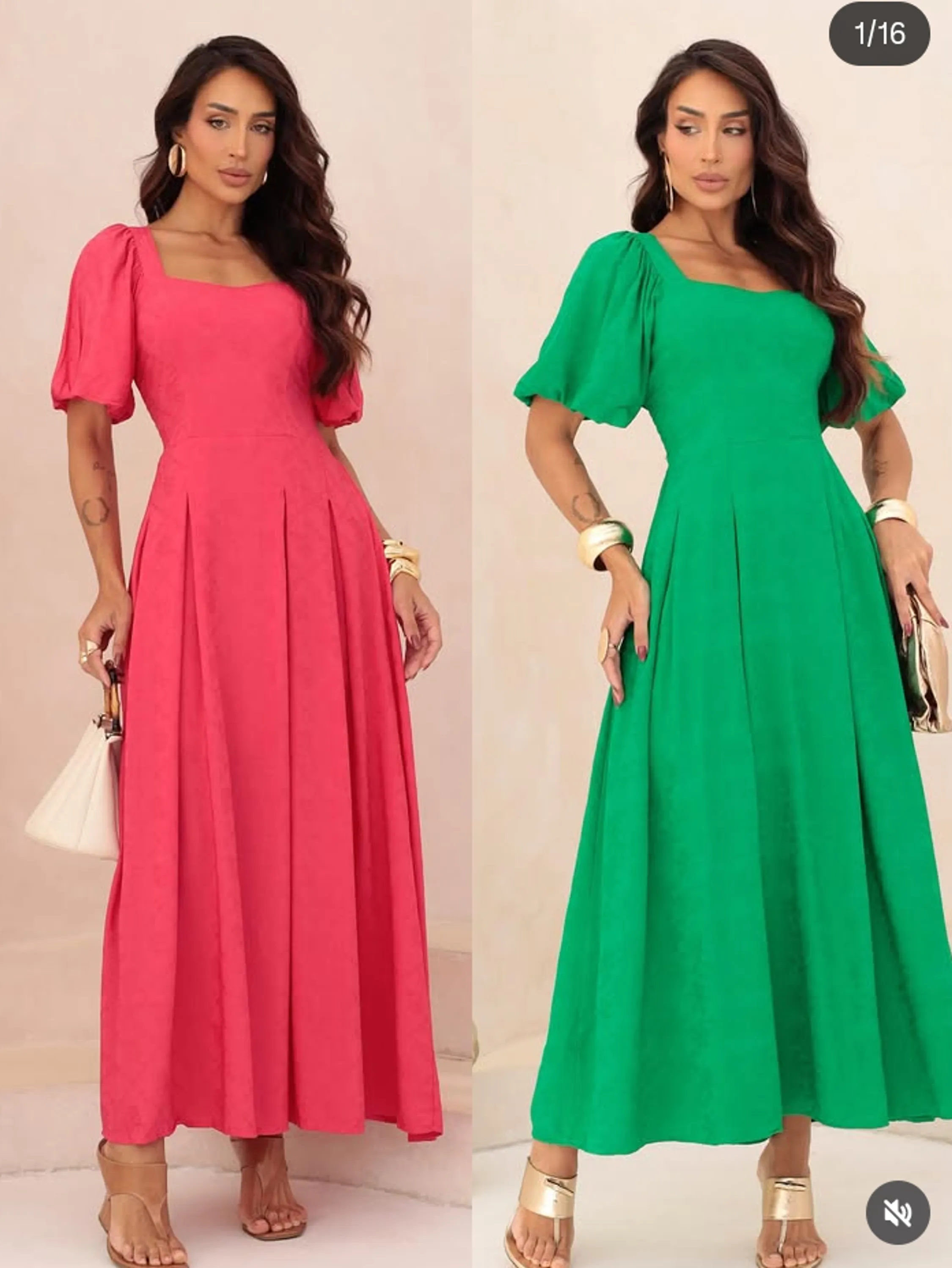 Vestido manga balone