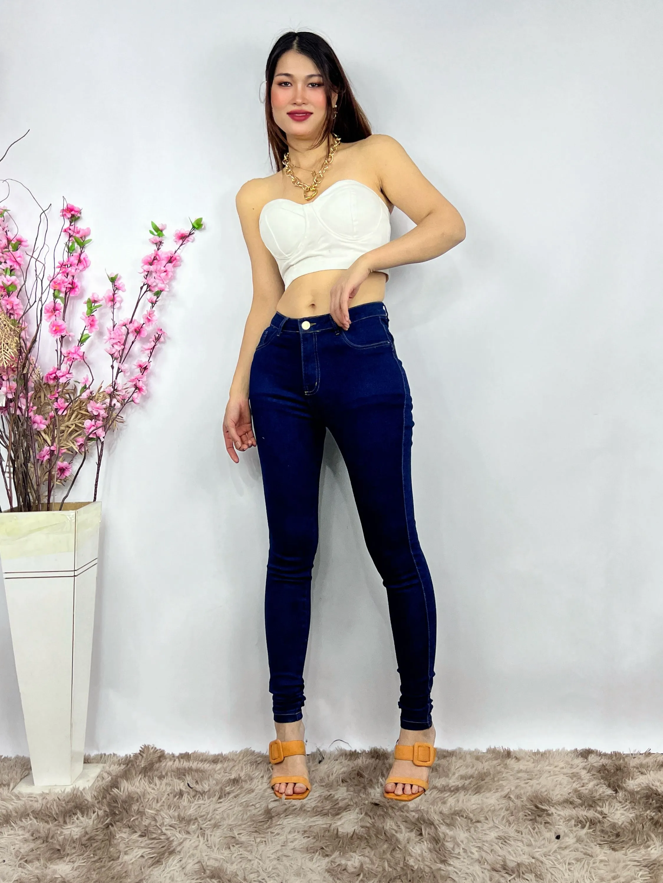 Original Calça Jeans Feminina Super Lycra Cintura Alta Levanta Bumbum