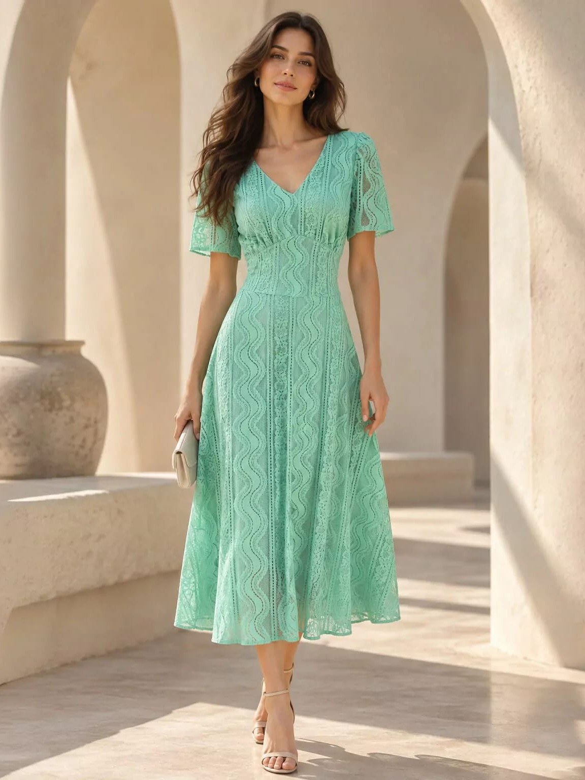 VESTIDO RENDA LD588
