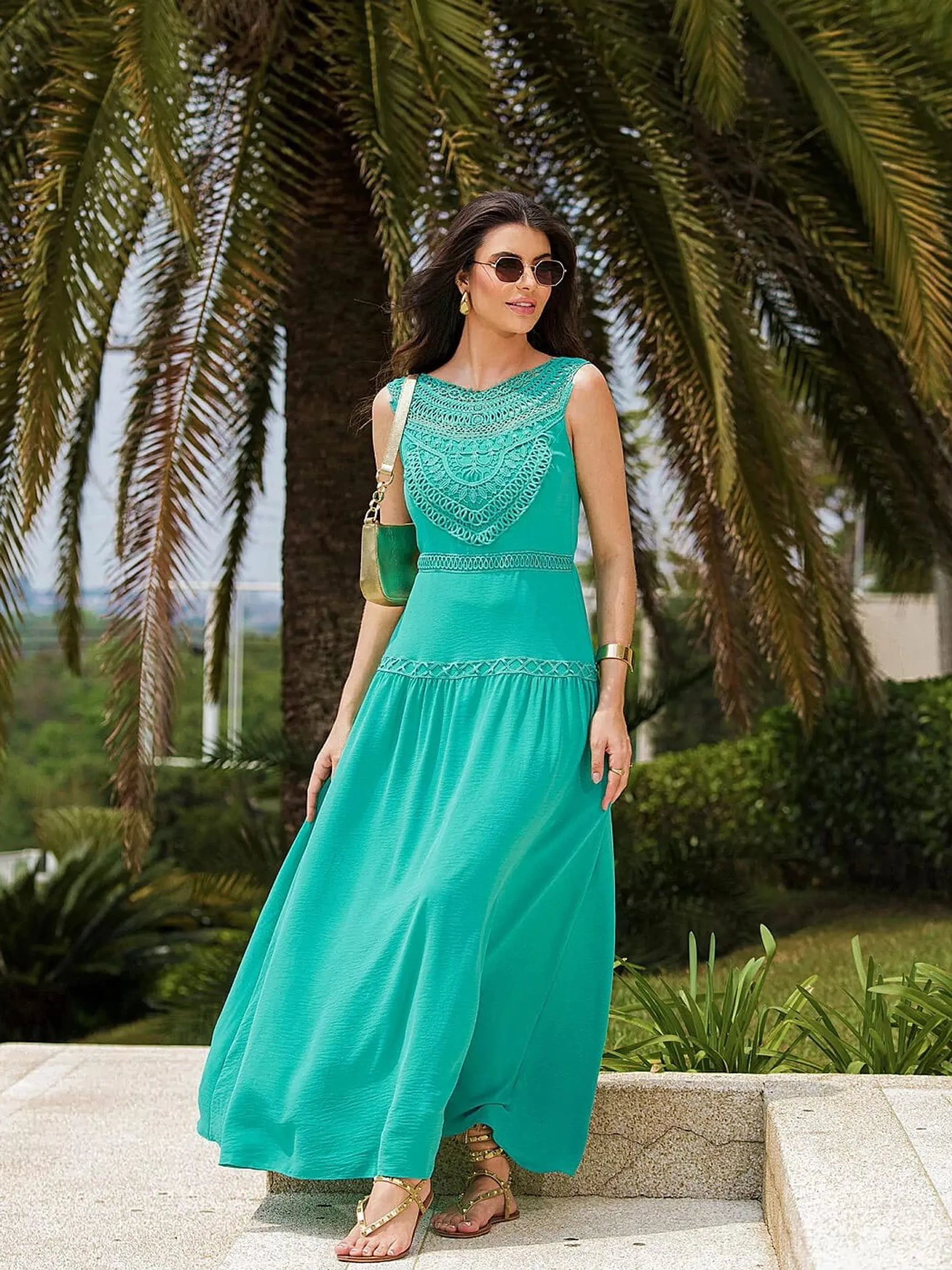 VESTIDO LONGO REND