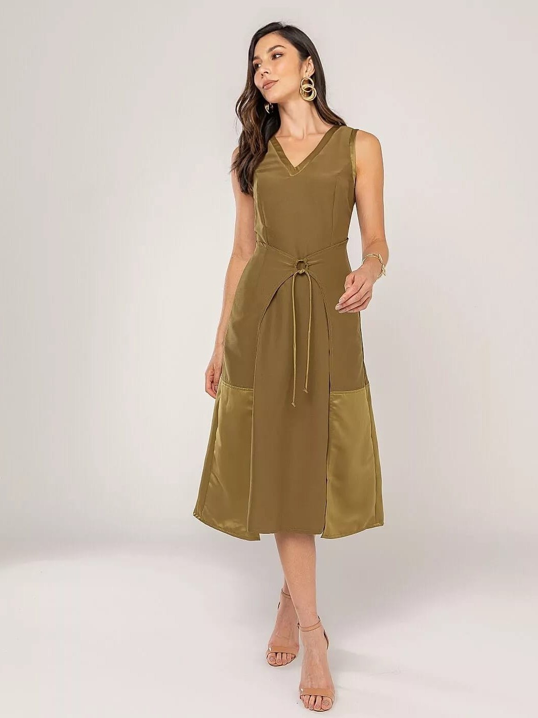 VESTIDO RECORTES LS174