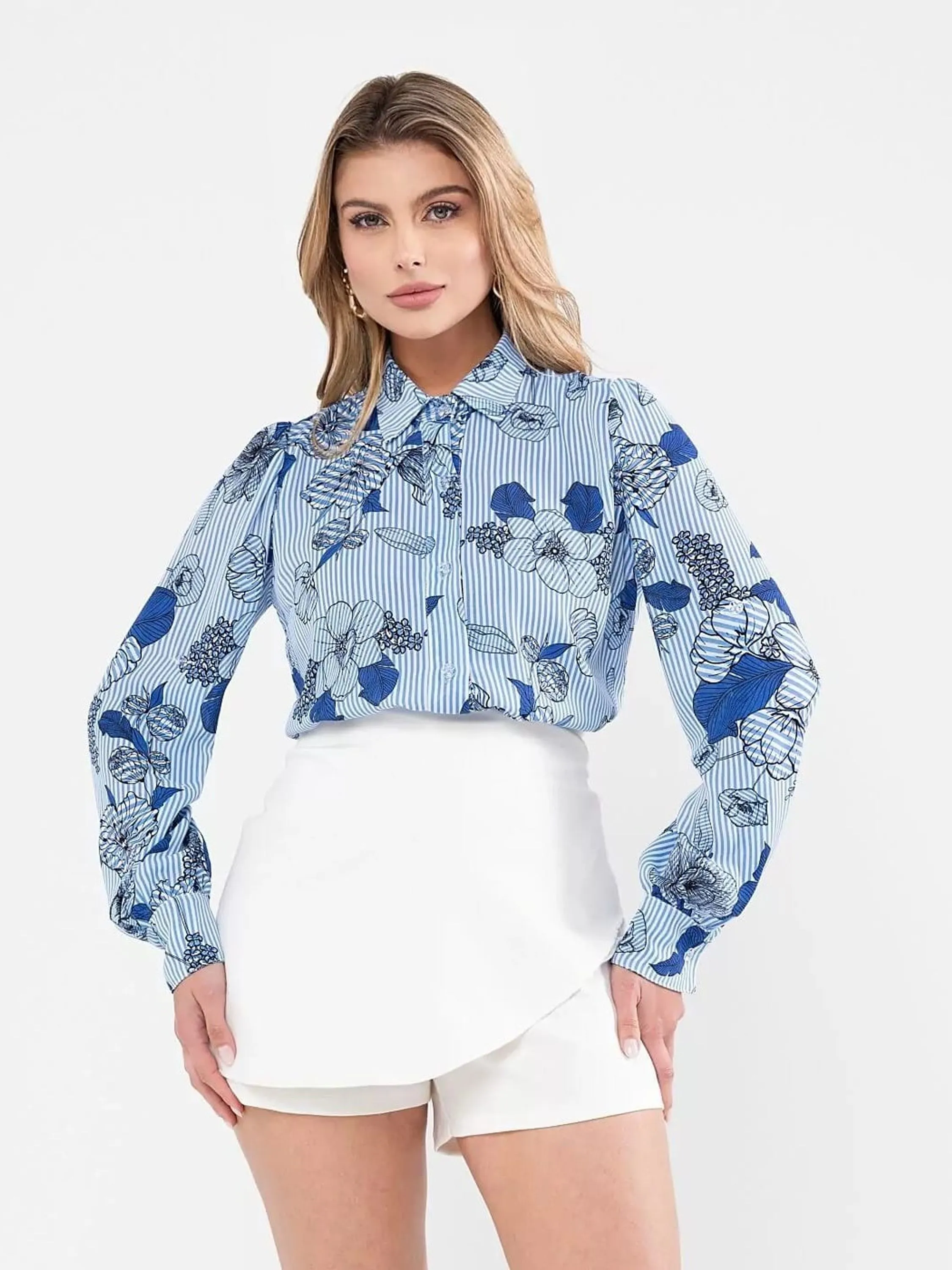 CAMISA FLORAL LD382F