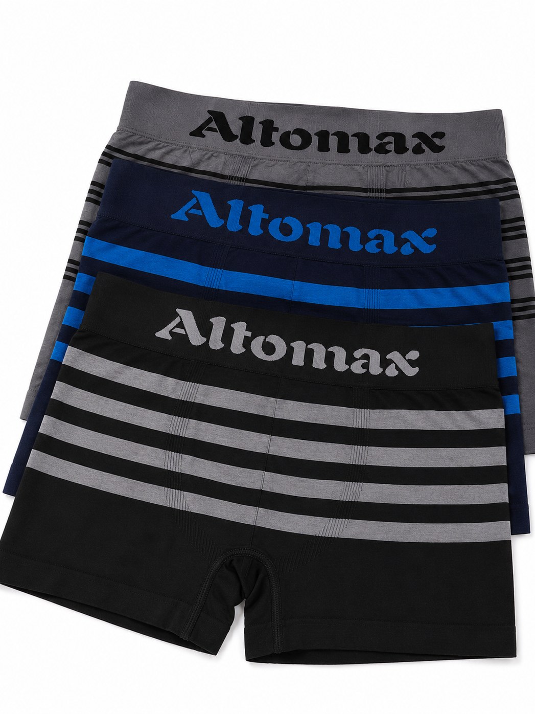 KIT C/ 12 CUECAS BOXER ALTOMAX S/ COSTURA