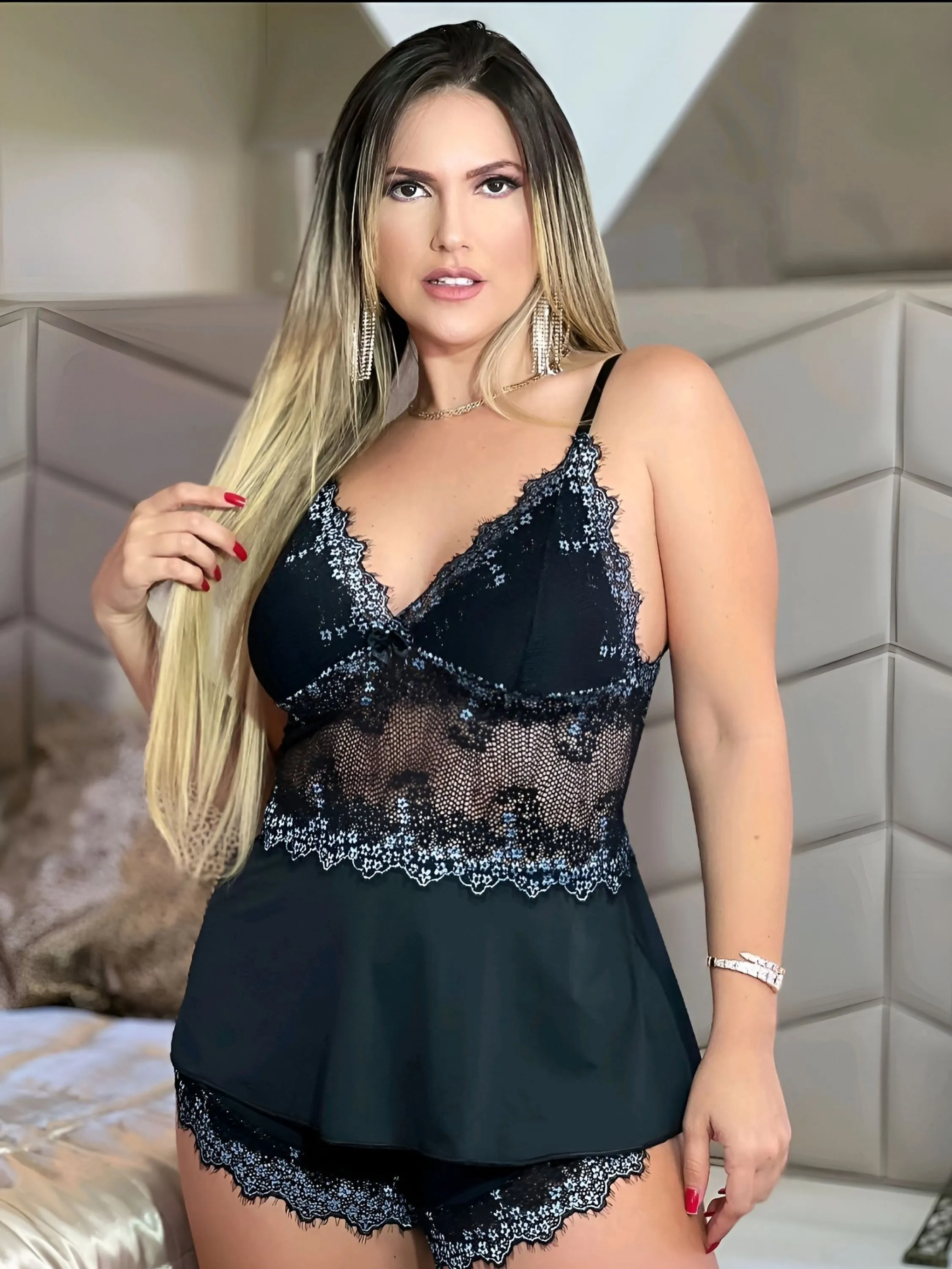 BABYDOLL ANGEL MICROFIBRA