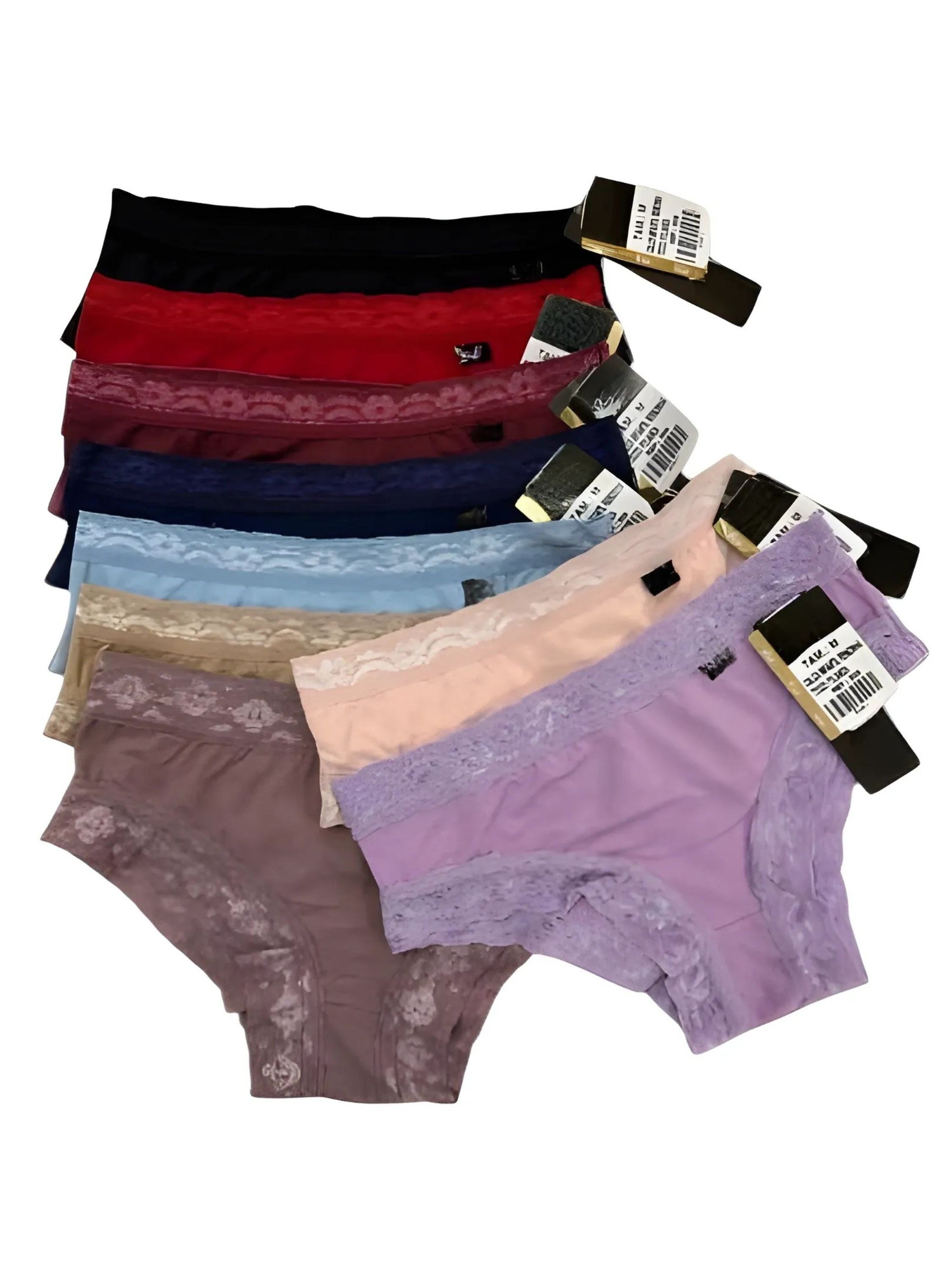 KIT C/ 10 CALCINHAS RENDINHA MICROFIBRA