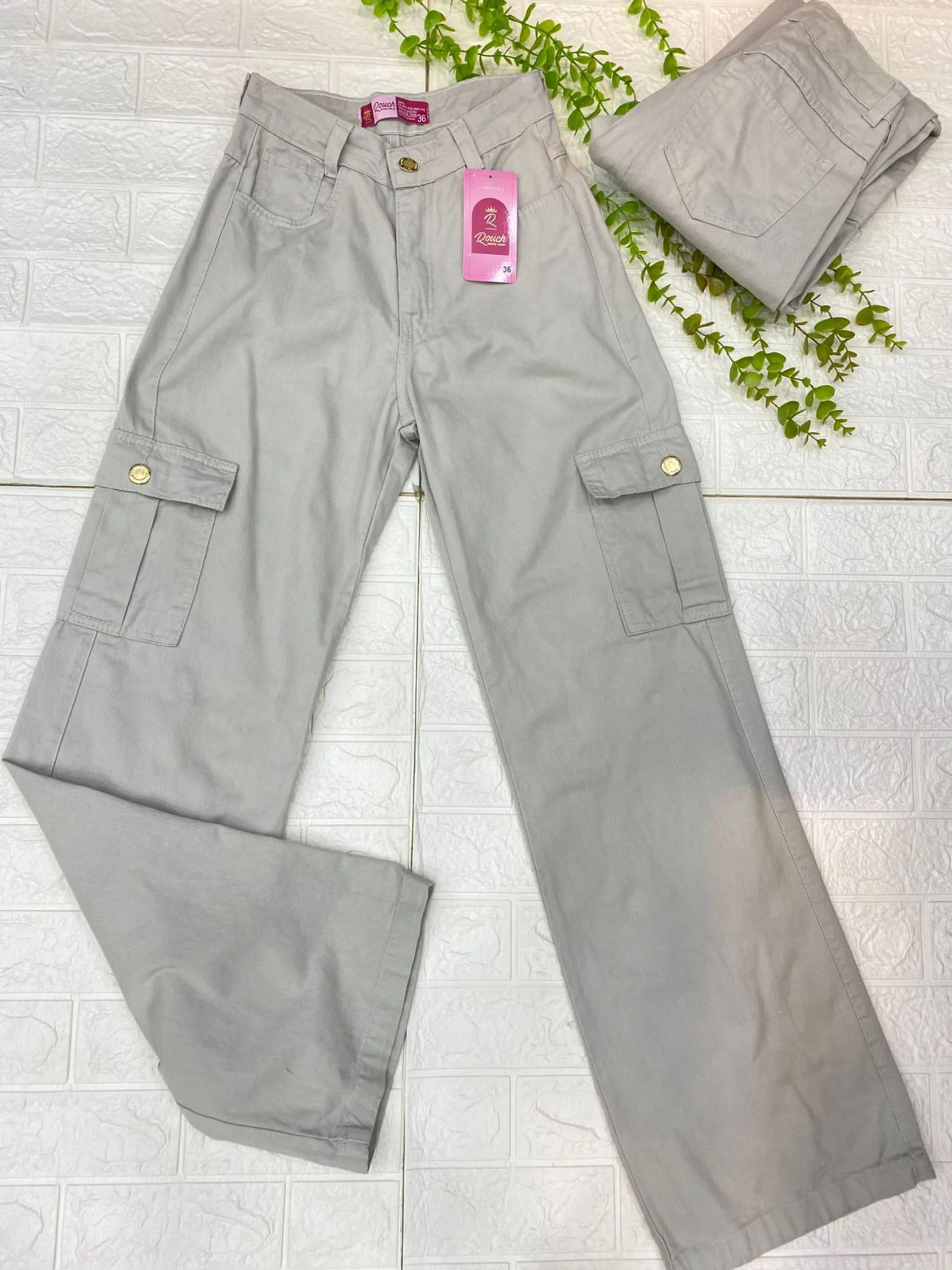 Calça femenina wed Leg cargo
