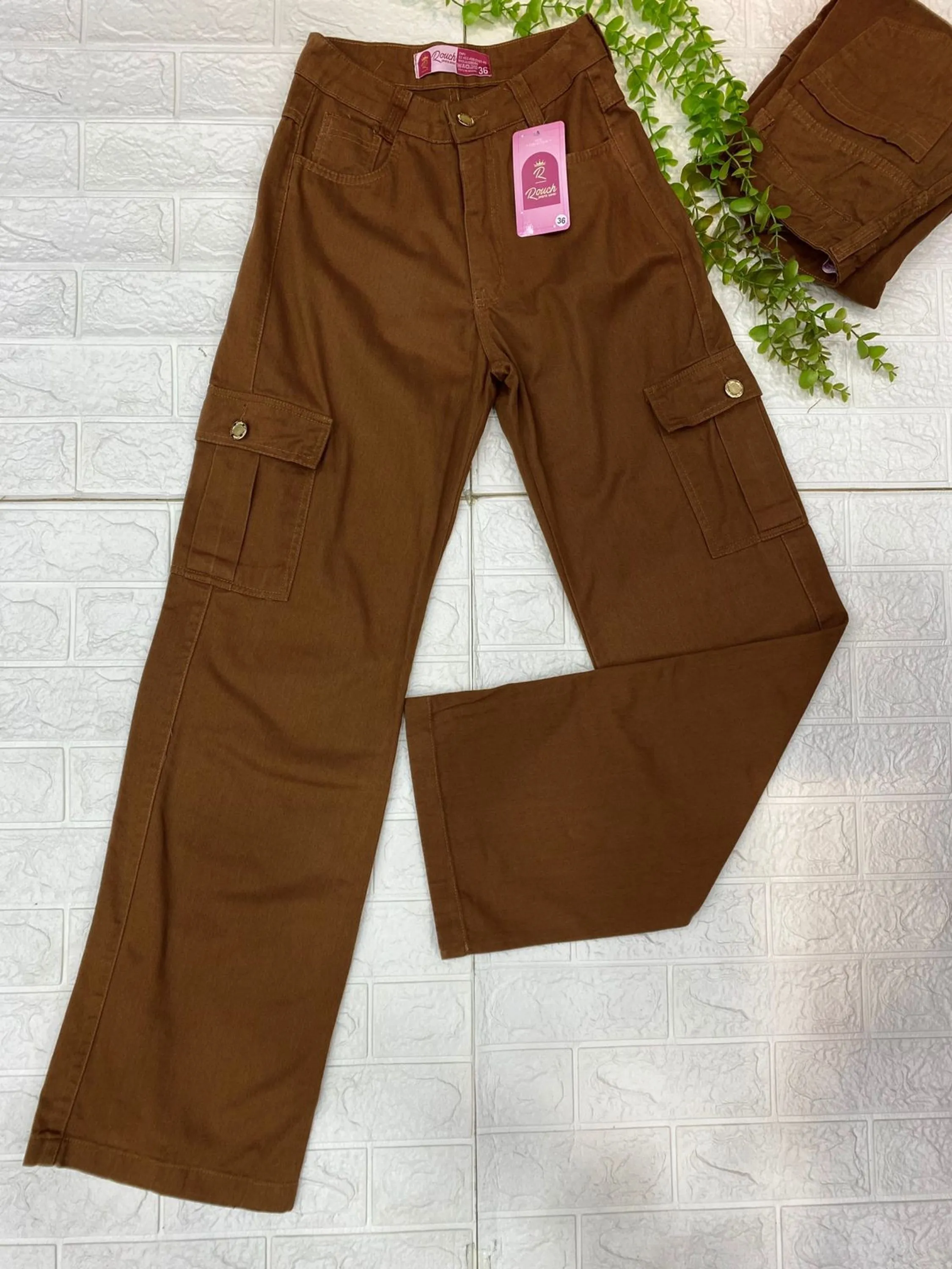 Calça feminina wed Leg cargo