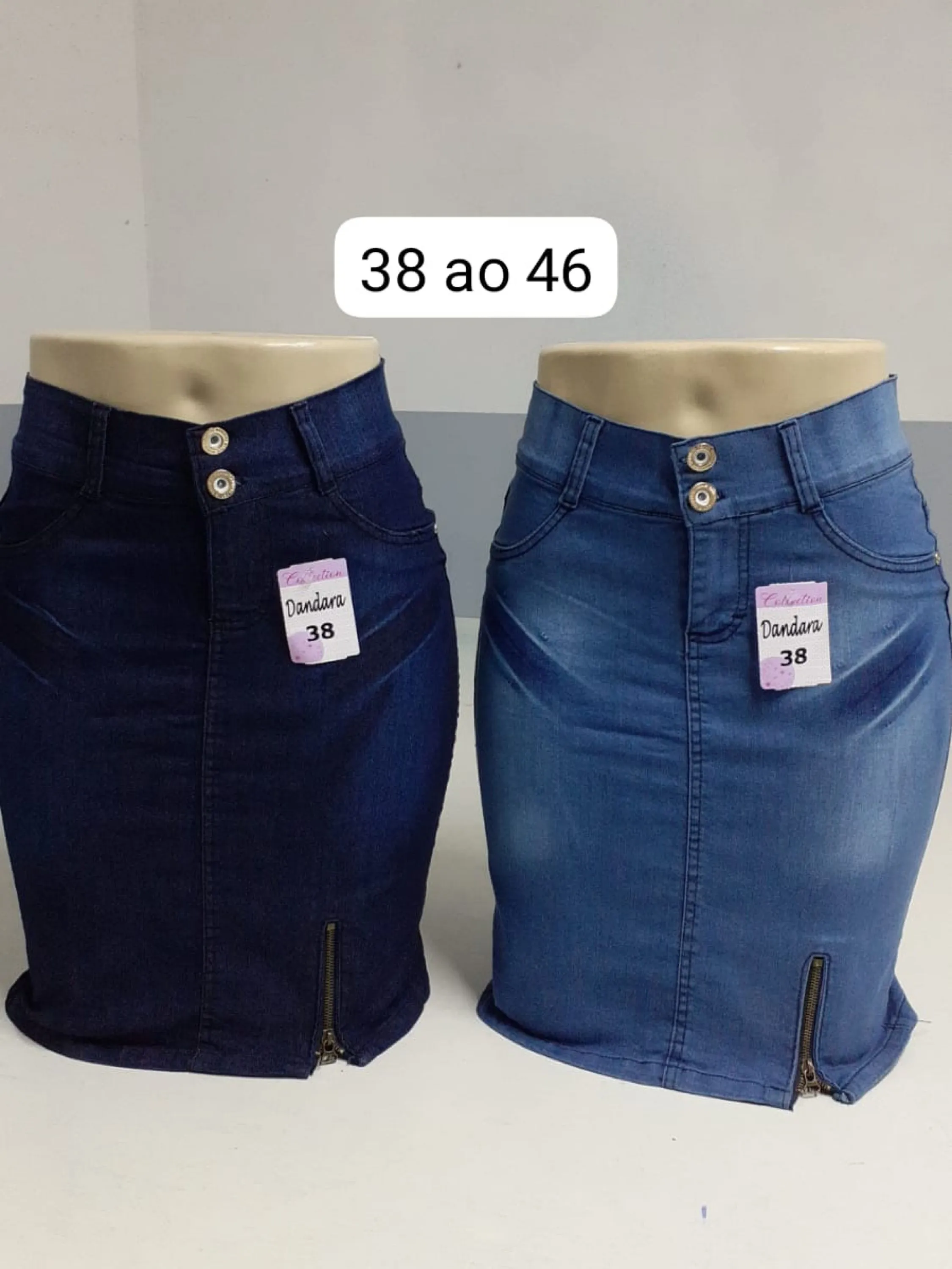 Saia jeans Vanjelica com laycra