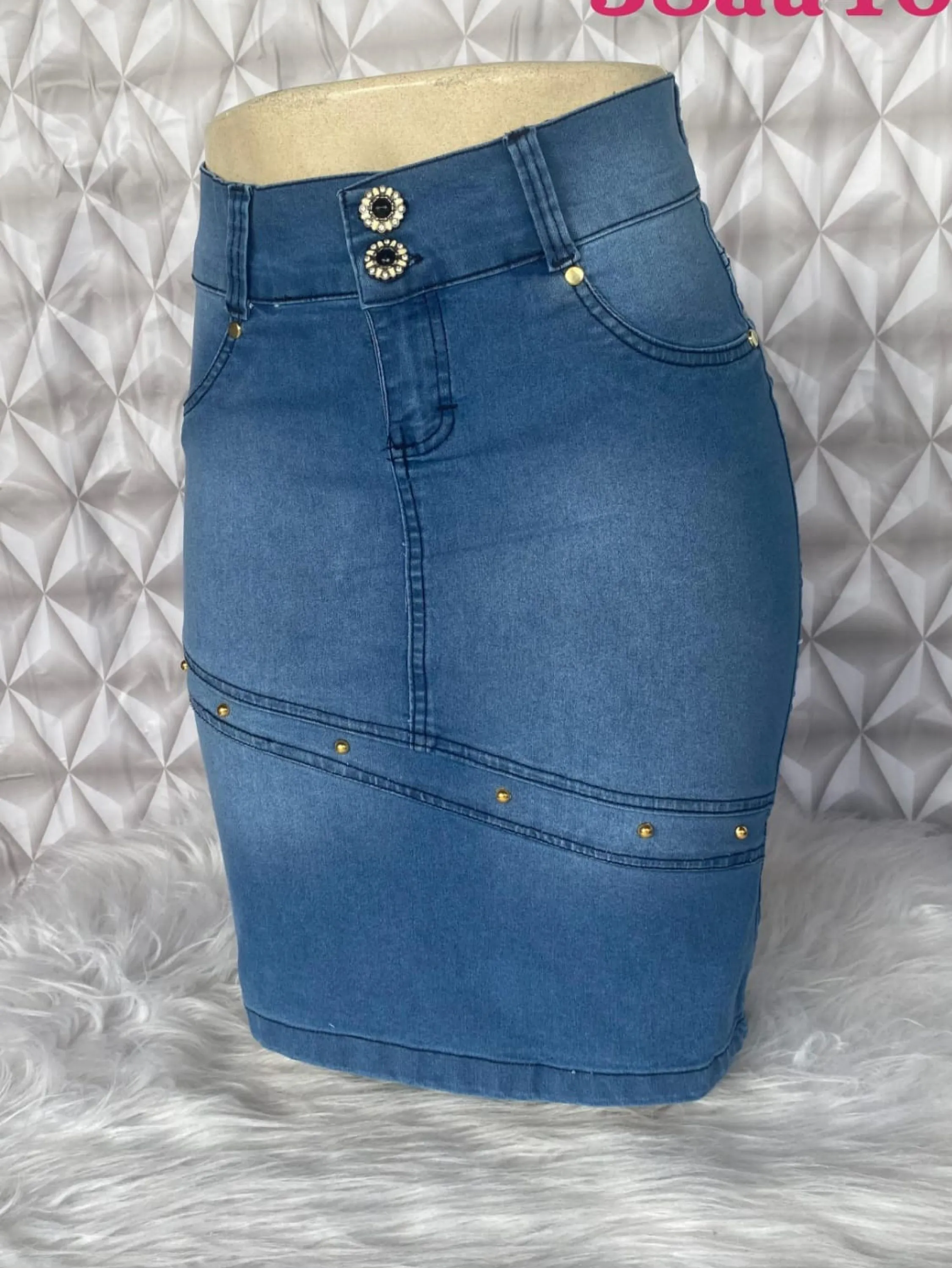 Saia jeans Vanjelica com laycra