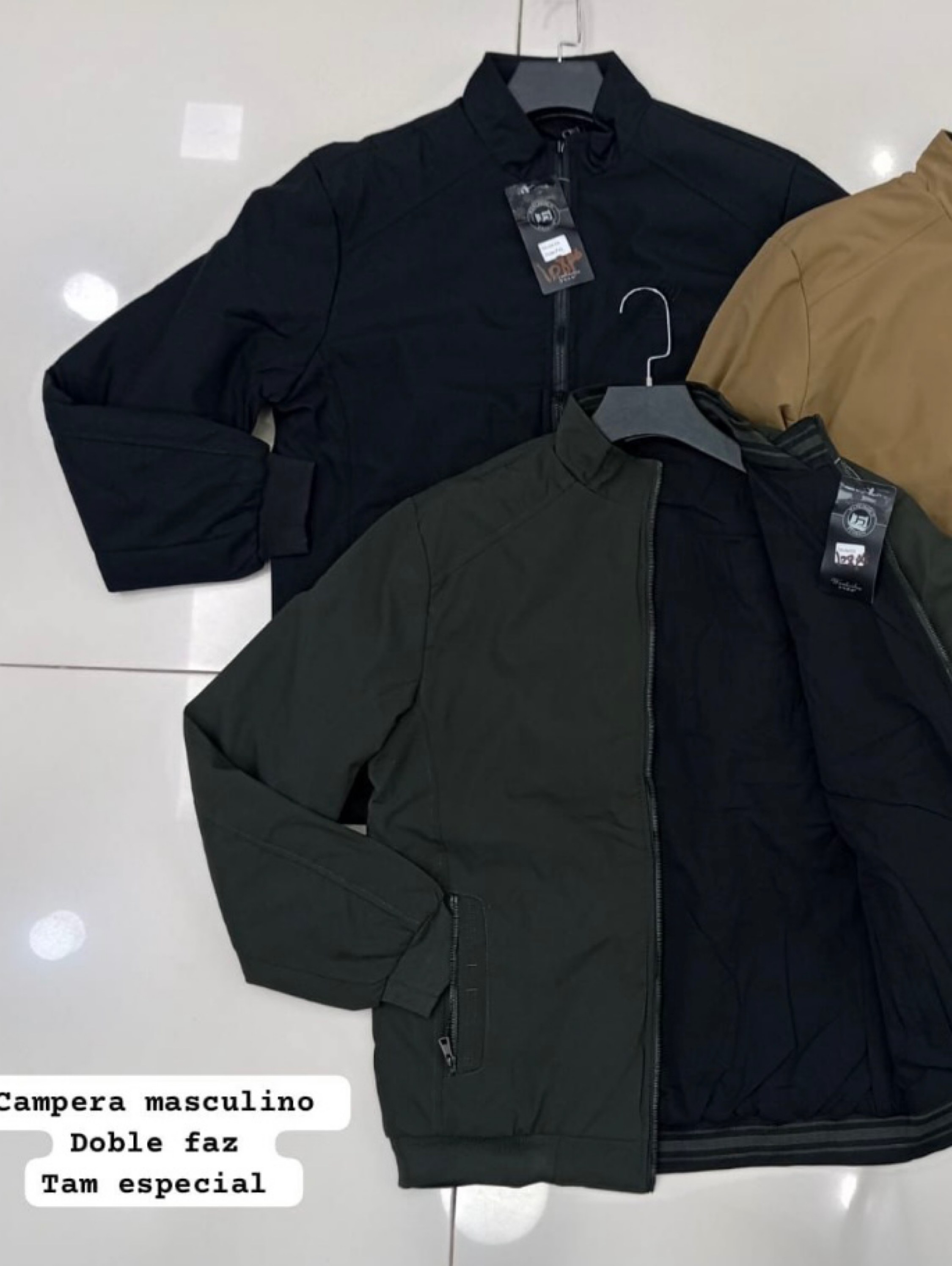 Jaqueta masculina dupla face