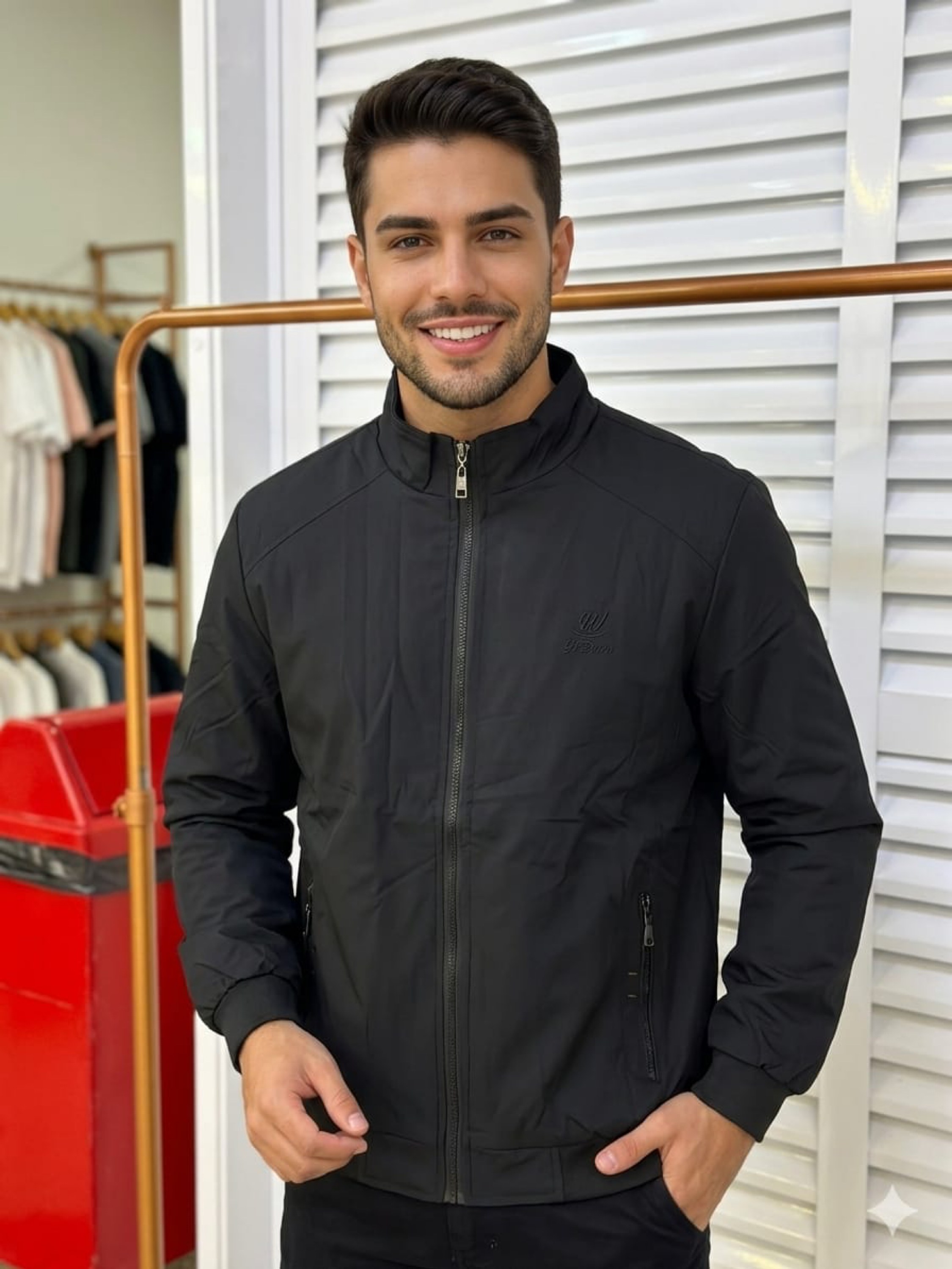 Jaqueta masculina dupla face