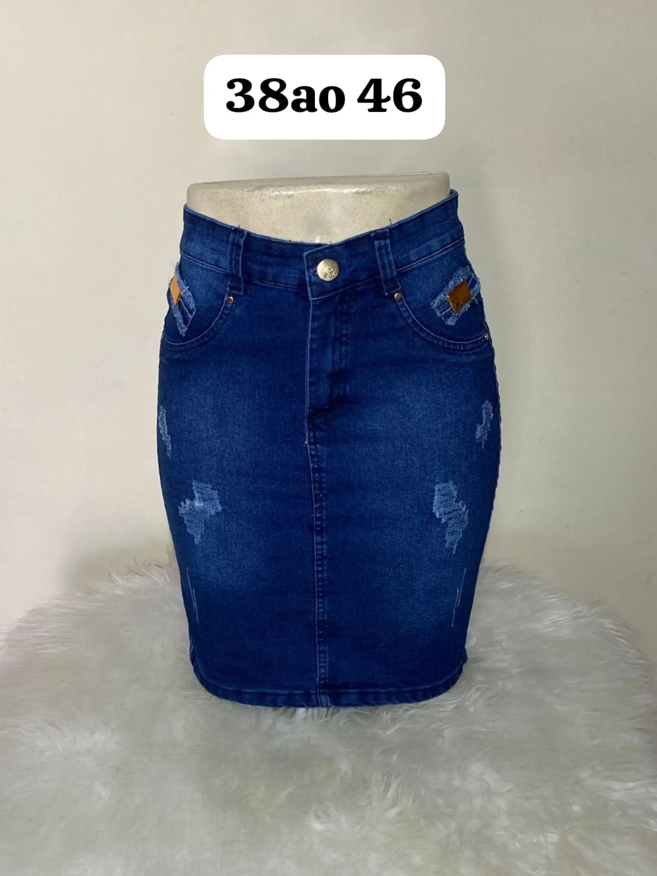 Saia jeans Vanjelica com laycra