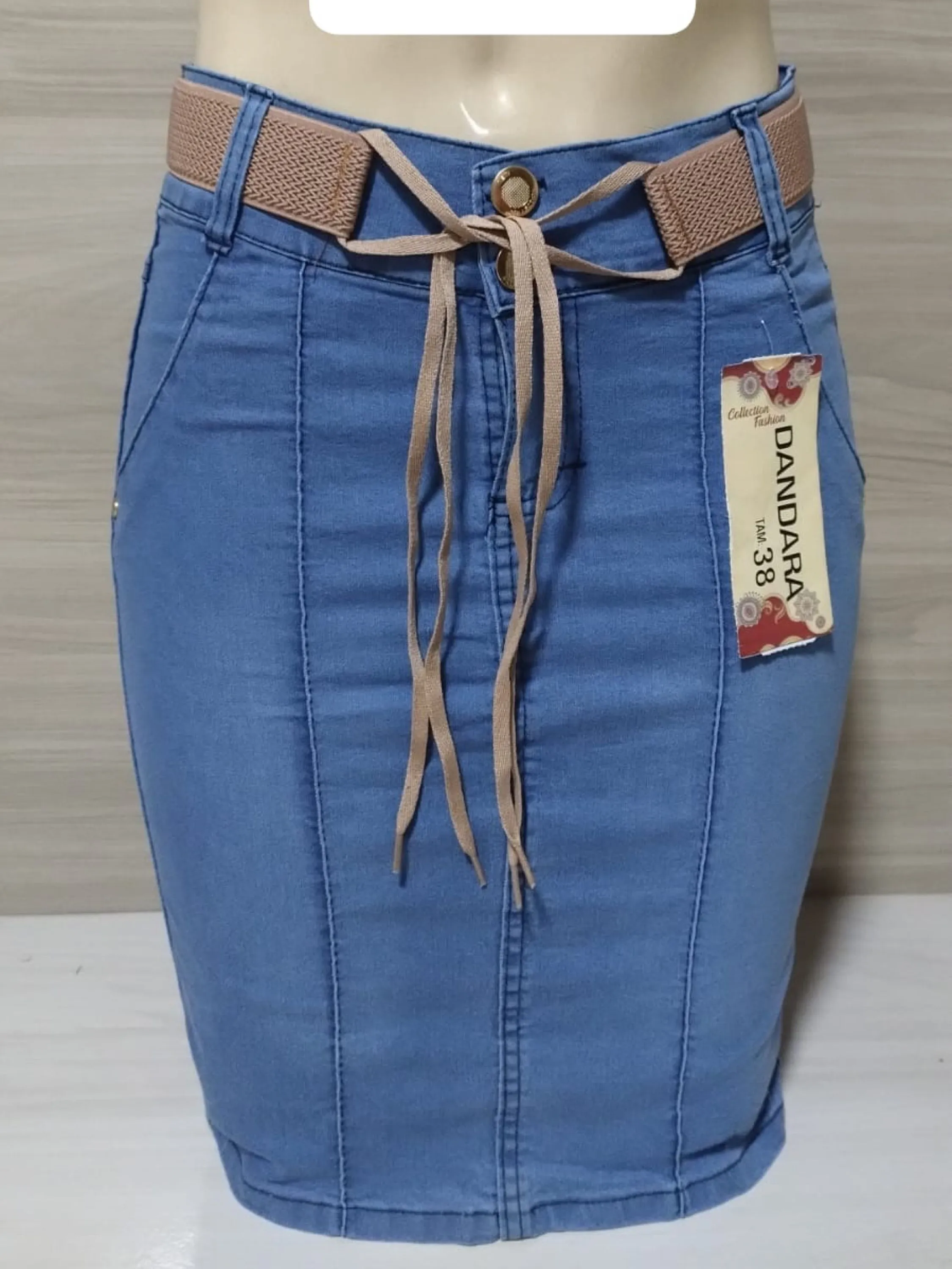 Saia jeans Vanjelica com laycra