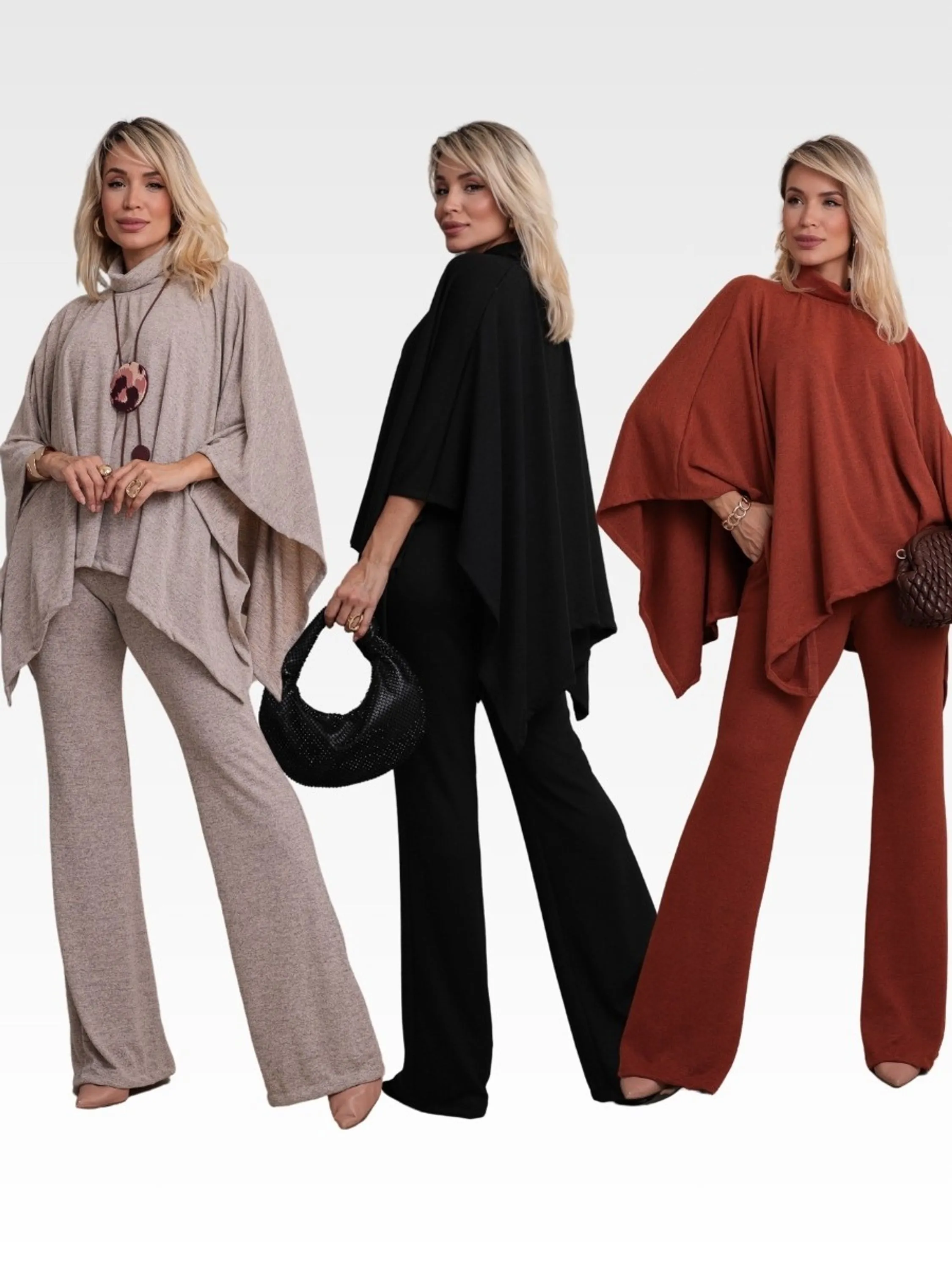 Kit 6 conjuntos Cléo Poncho e Calça Lanzinha