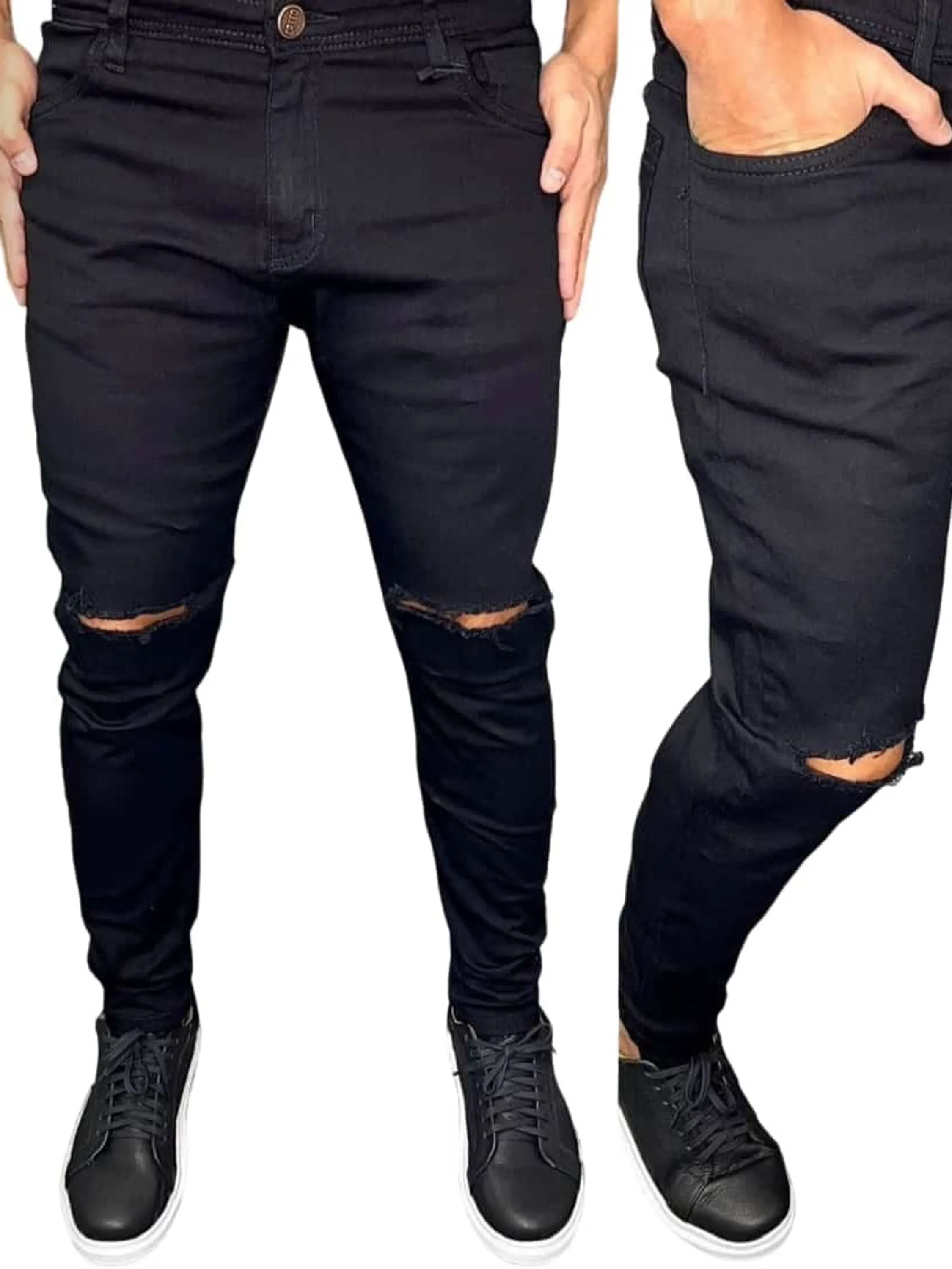 Calça Jogador Jeans Prêmio com Elastano, a escolha perfeita para homens que buscam aliar conforto, estilo e flexibilidade. Feita com denim premium e uma dose generosa de elastano, esta calça oferece um ajuste excepcional que se adapta aos seus movimentos, proporcionando máxima liberdade e conforto. Com um design moderno e detalhes sofisticados, é ideal para quem deseja um visual elegante e casual para qualquer ocasião.  Elasticidade e Conforto: A mistura de denim premium com elastano garante uma calça que se ajusta ao corpo sem restringir os movimentos, oferecendo conforto inigualável durante todo o dia.  Estilo Versátil: O corte moderno e ajustado faz desta calça a escolha perfeita para combinar com camisetas, camisas ou blazers, permitindo transitar facilmente entre o casual e o sofisticado.  Detalhes de Alta Qualidade: Acabamentos refinados, costuras reforçadas e bolsos funcionais conferem um toque de elegância e praticidade, fazendo desta calça uma peça essencial no seu guarda-roupa.  Durabilidade Premium: Feita com materiais de alta qualidade que garantem resistência ao uso diário, mantendo a forma e o estilo impecáveis por muito mais tempo.  Adicione a calça Jogador Jeans Prêmio com Elastano ao seu carrinho agora e experimente o conforto e a elegância que você merece