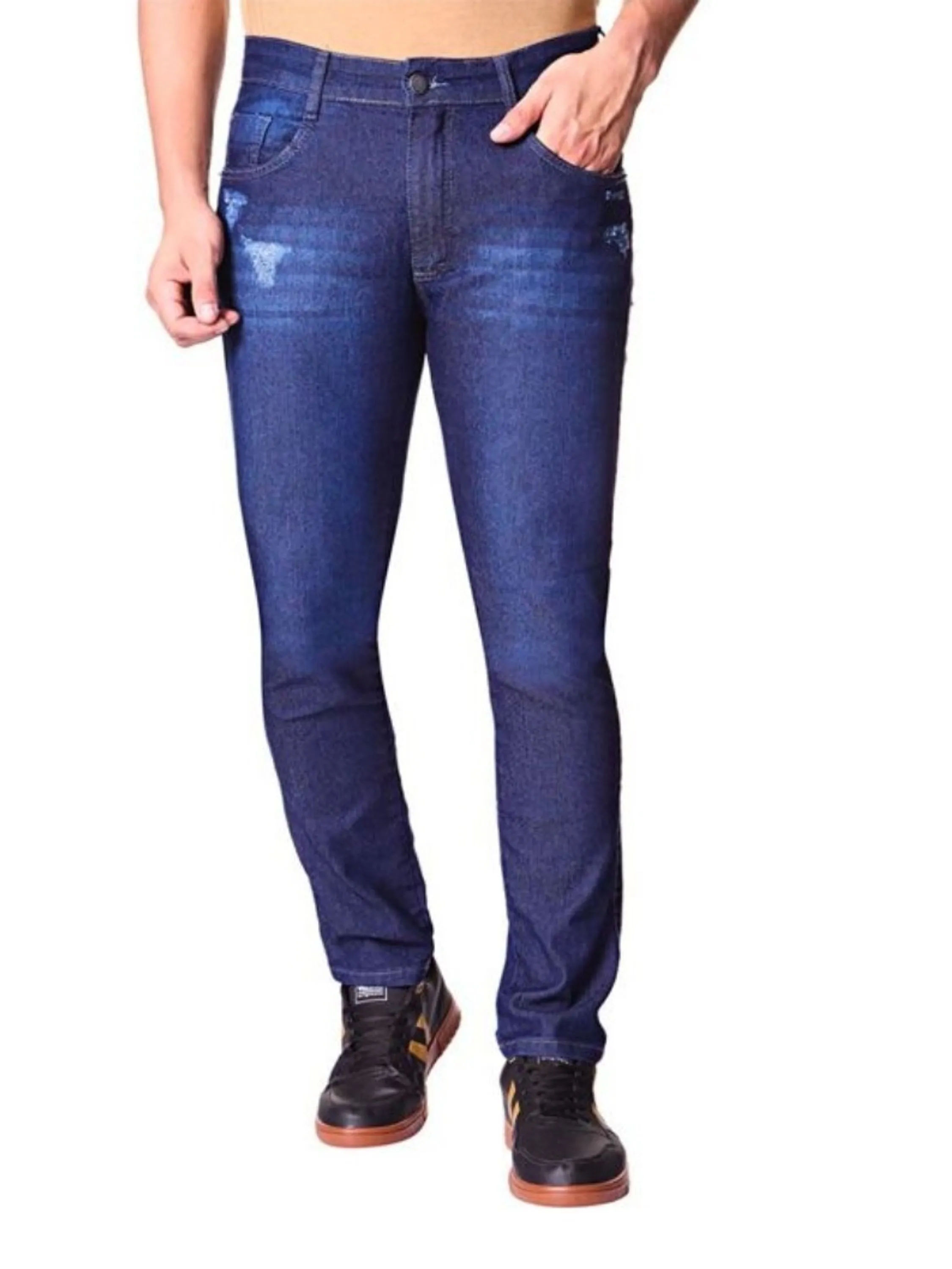 calça jeans masculina modelo skinny sem elastano.