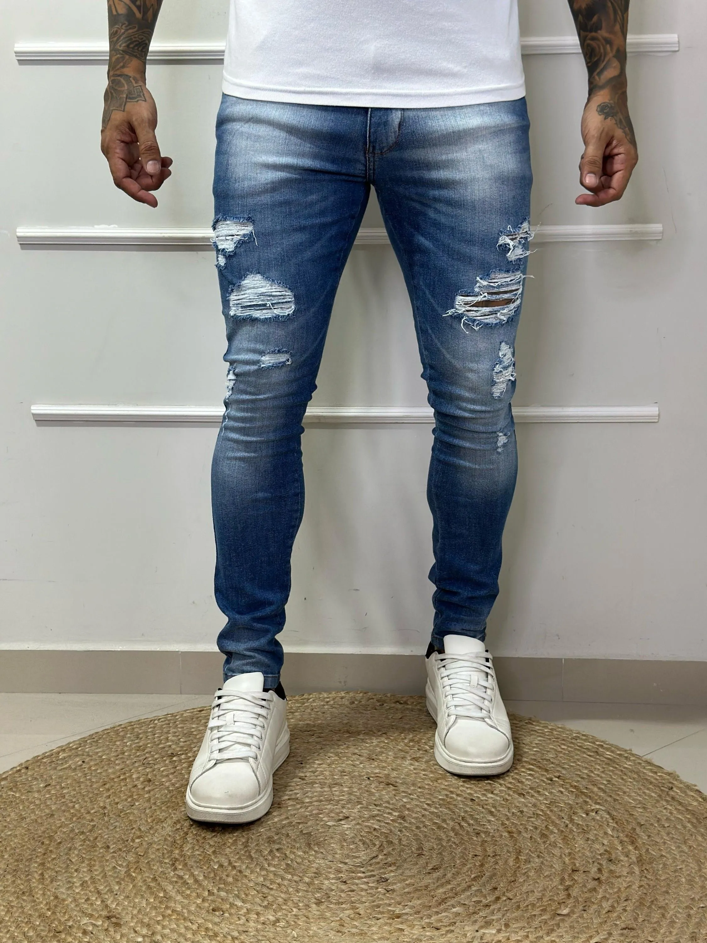 calça jeans masculina com elastano