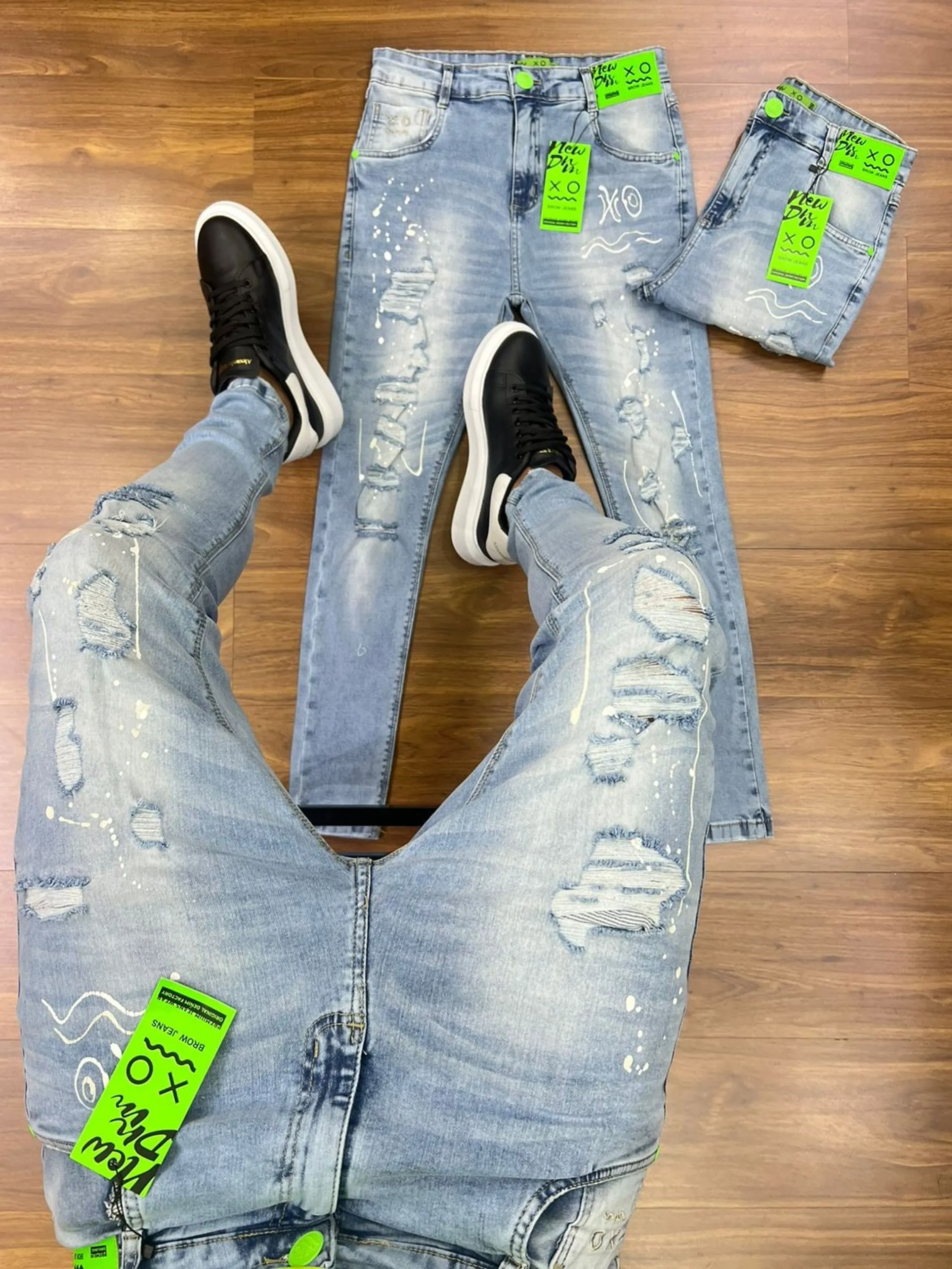 Calça  jeans skinny masculina com elastano  , jogador caro.