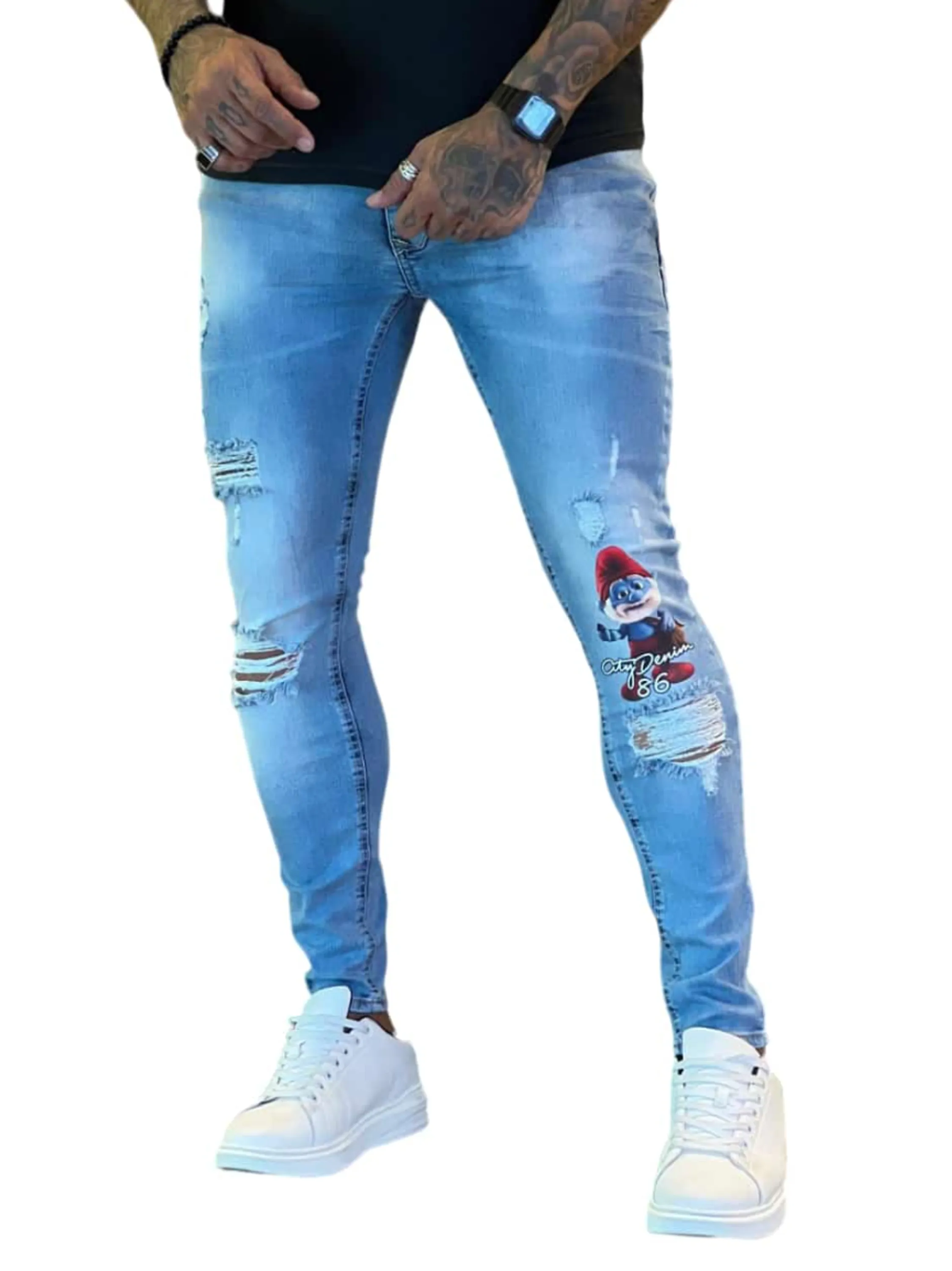 Calça Jeans CityDenim86 diferenciada,destroyer alguns detalhes na peça, modelagem super skinny disponível ,  ,Jeans Premium de alta qualidade,nos tamanhos do 38 ao 48