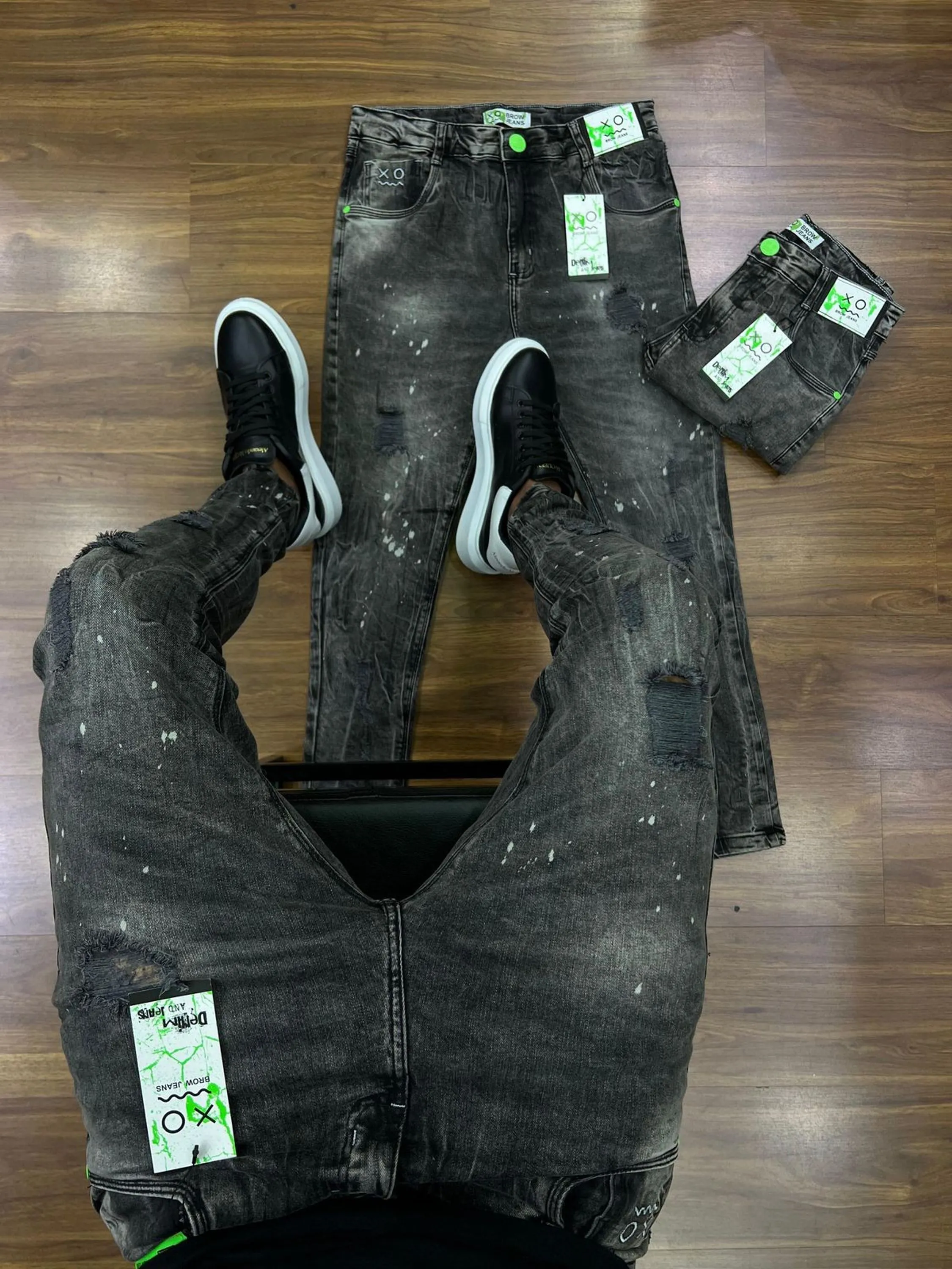 calça jeans skinny masculina jogador com elastano