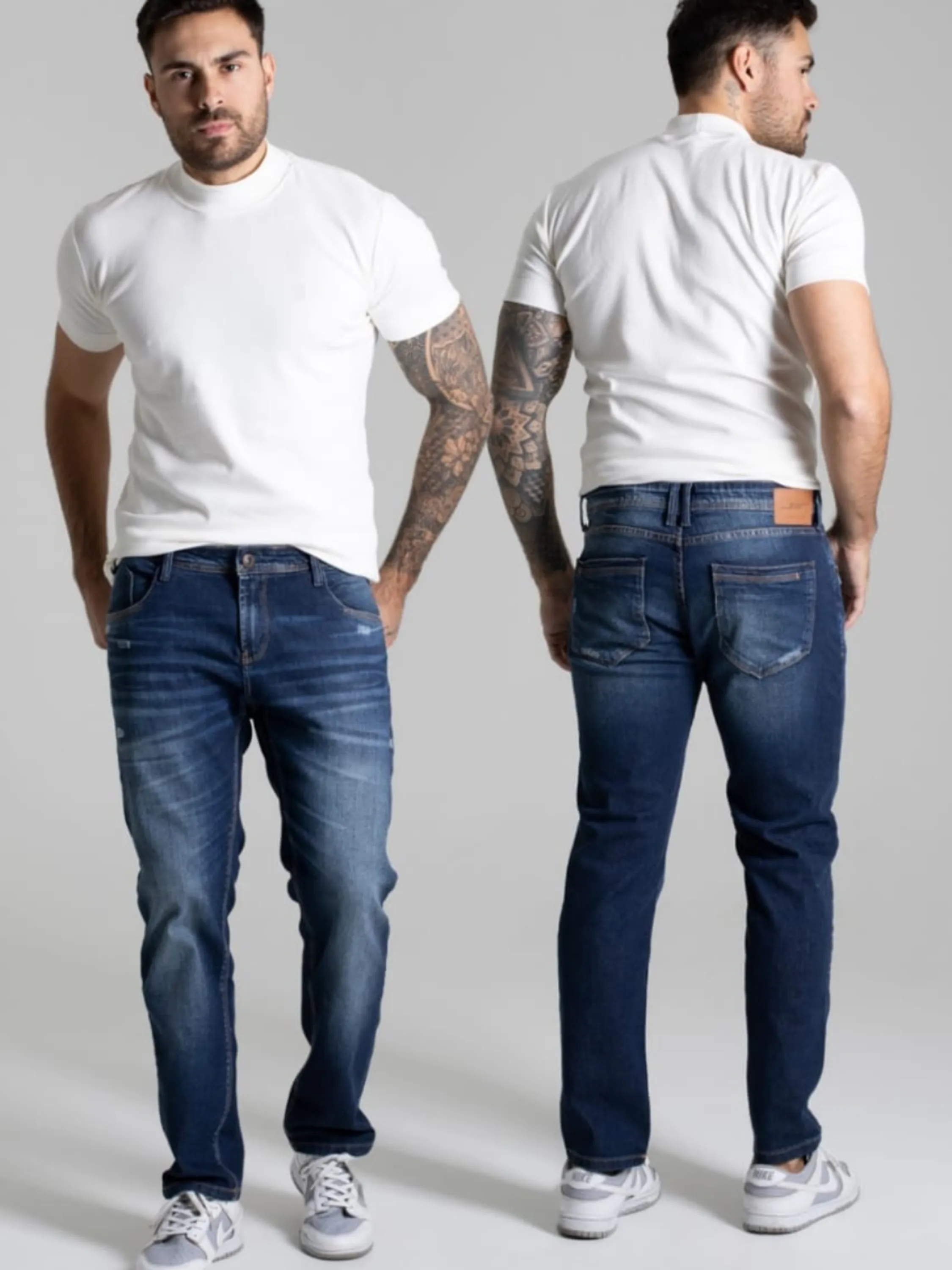 Calça Sawary jeans masculina slim  diferenciada.