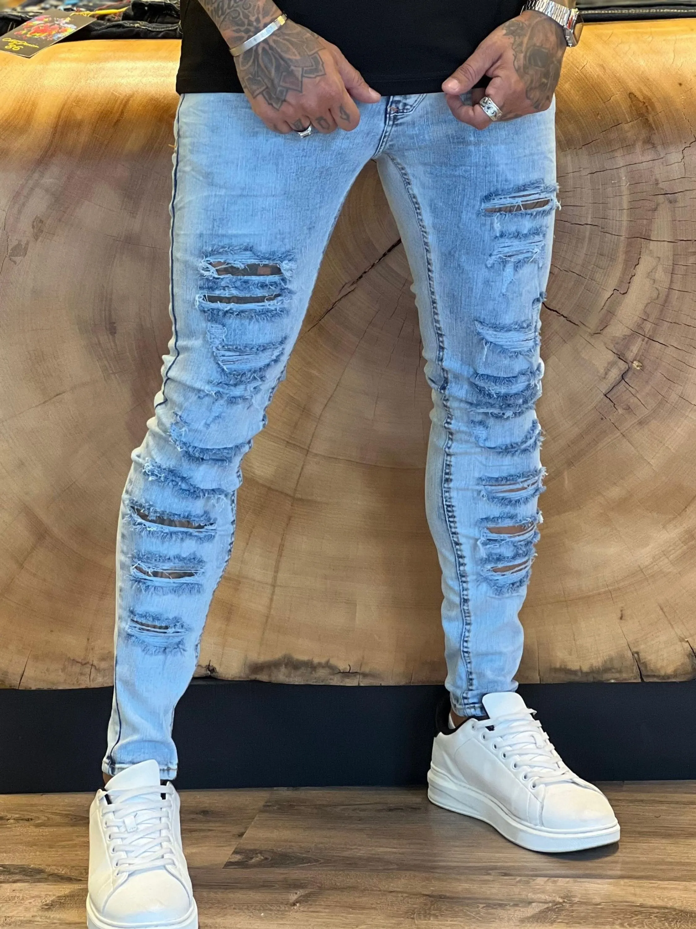 Calça Jeans CityDenim86 diferenciada,destroyer alguns detalhes na peça, modelagem super skinny disponível ,  ,Jeans Premium de alta qualidade,nos tamanhos do 38 ao 48