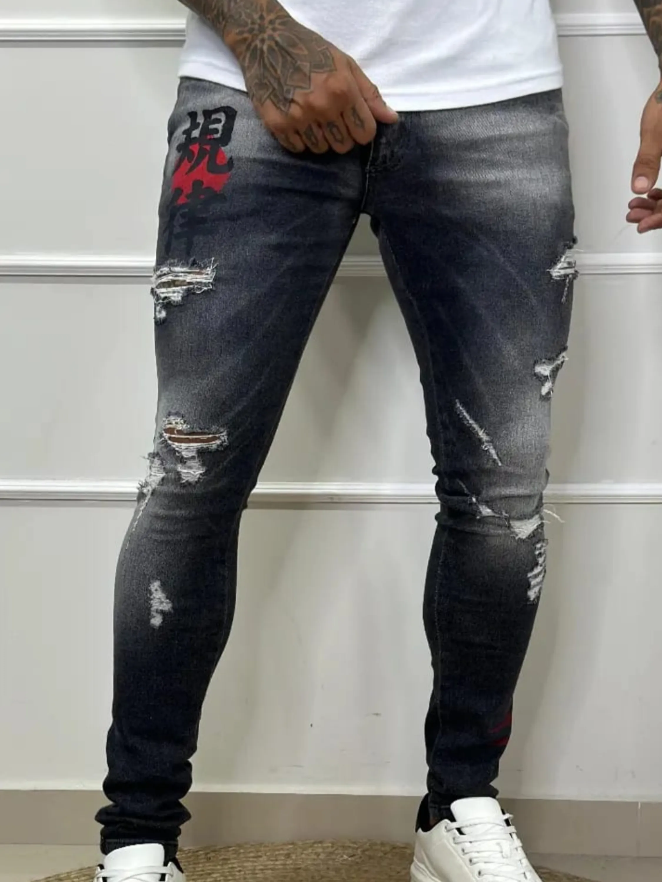 calça jeans masculina modelo super skinny, jeans Premium tecido de alta qualidade , venda somente no atacado.