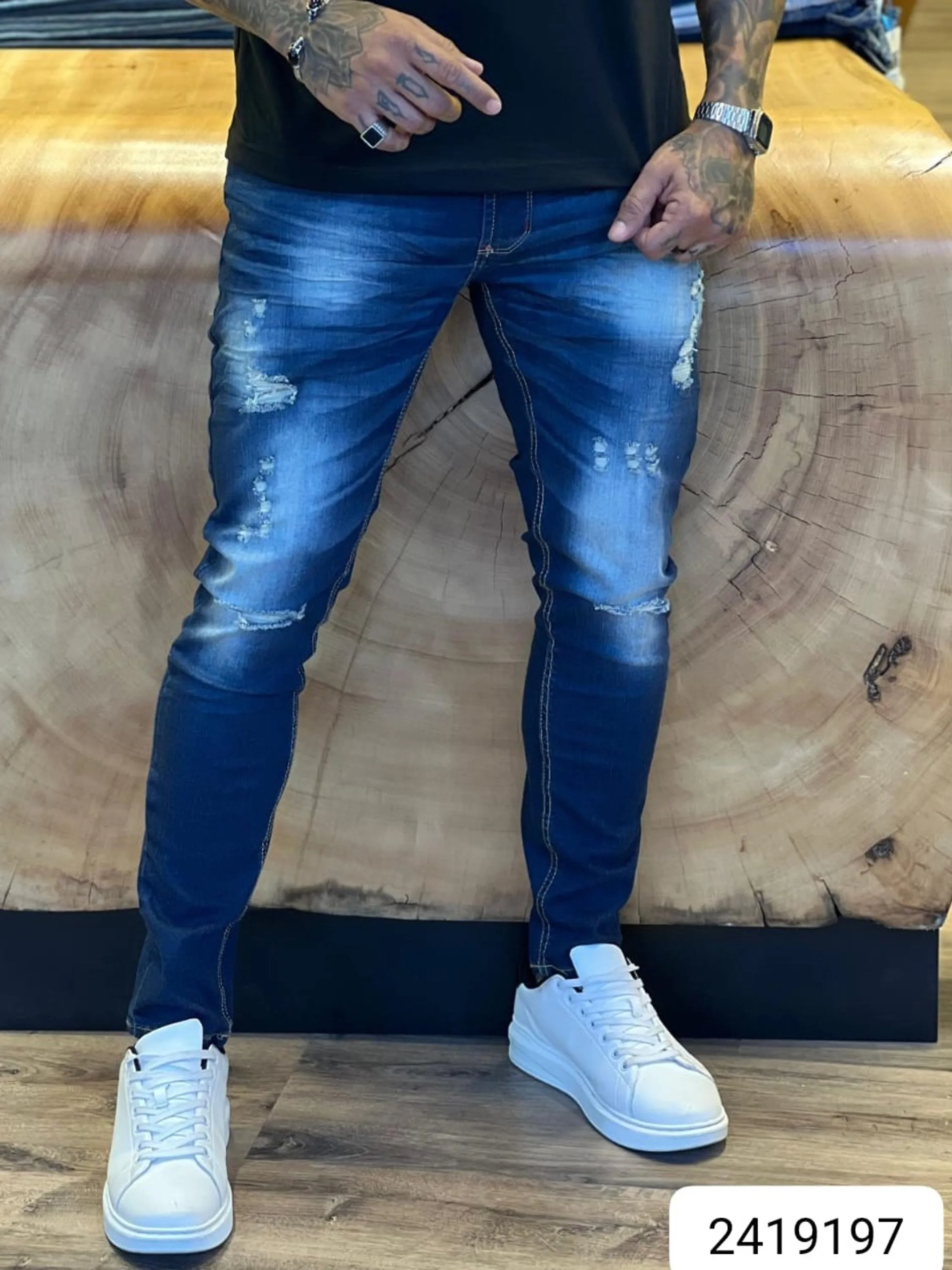 Calça Jeans Premium ,CityDenim diferenciada,destroyer alguns detalhes na peça, modelagem super skinny disponível ,  ,Jeans Premium de alta qualidade,nos tamanhos do 38 ao 48