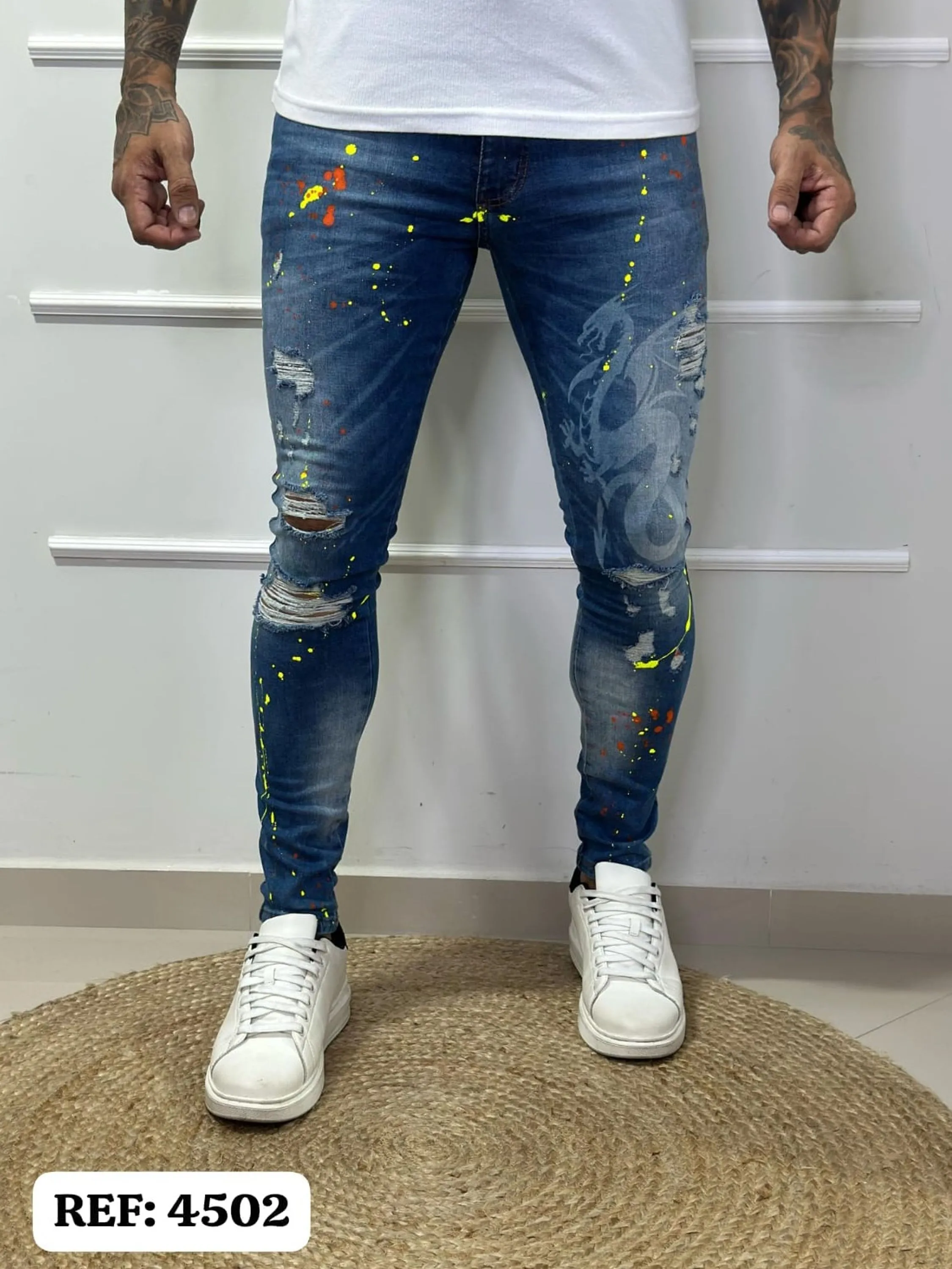 calça jeans skinny masculina jogador