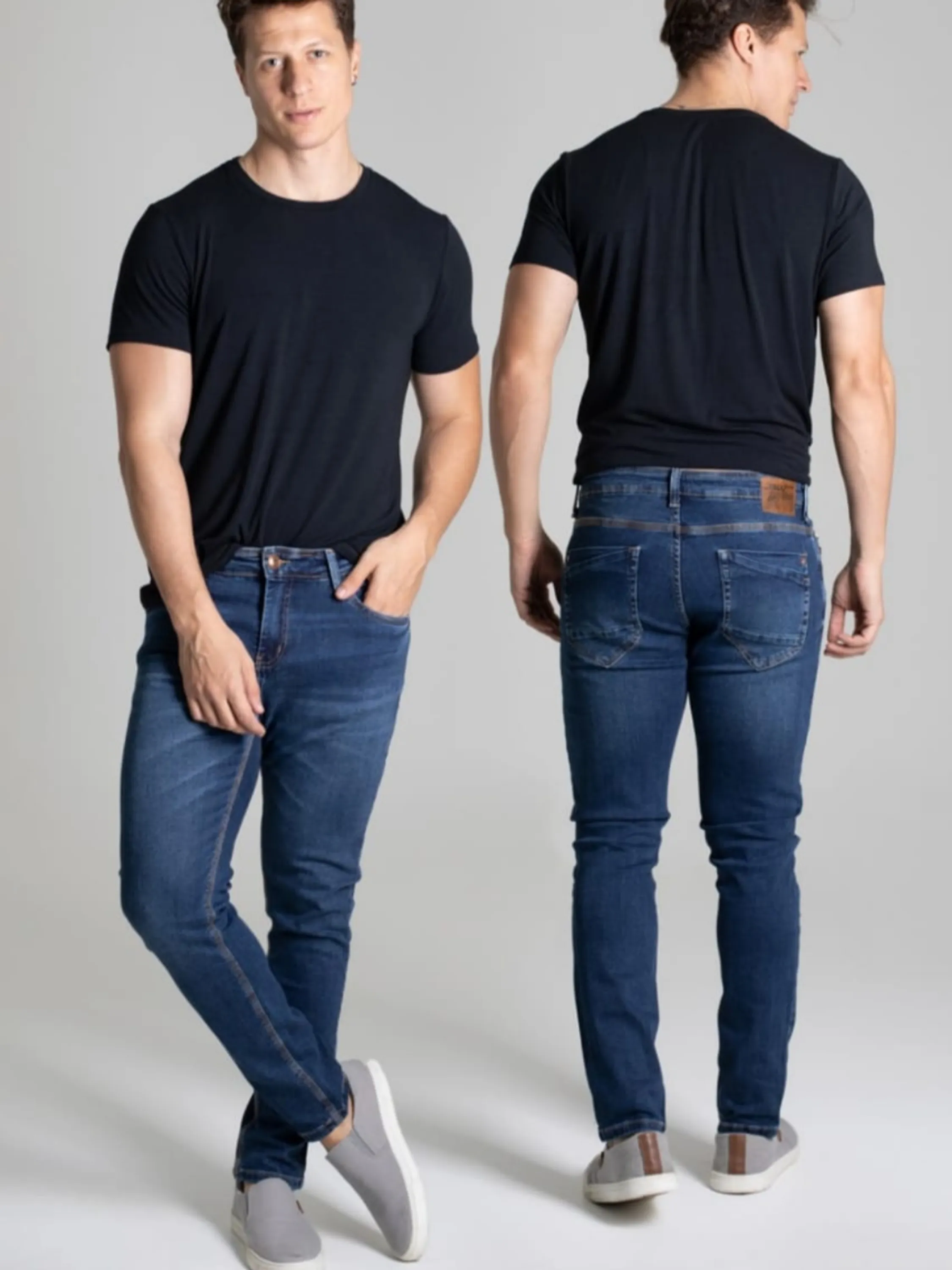 Calça Sawary jeans masculina skinny  diferenciada.