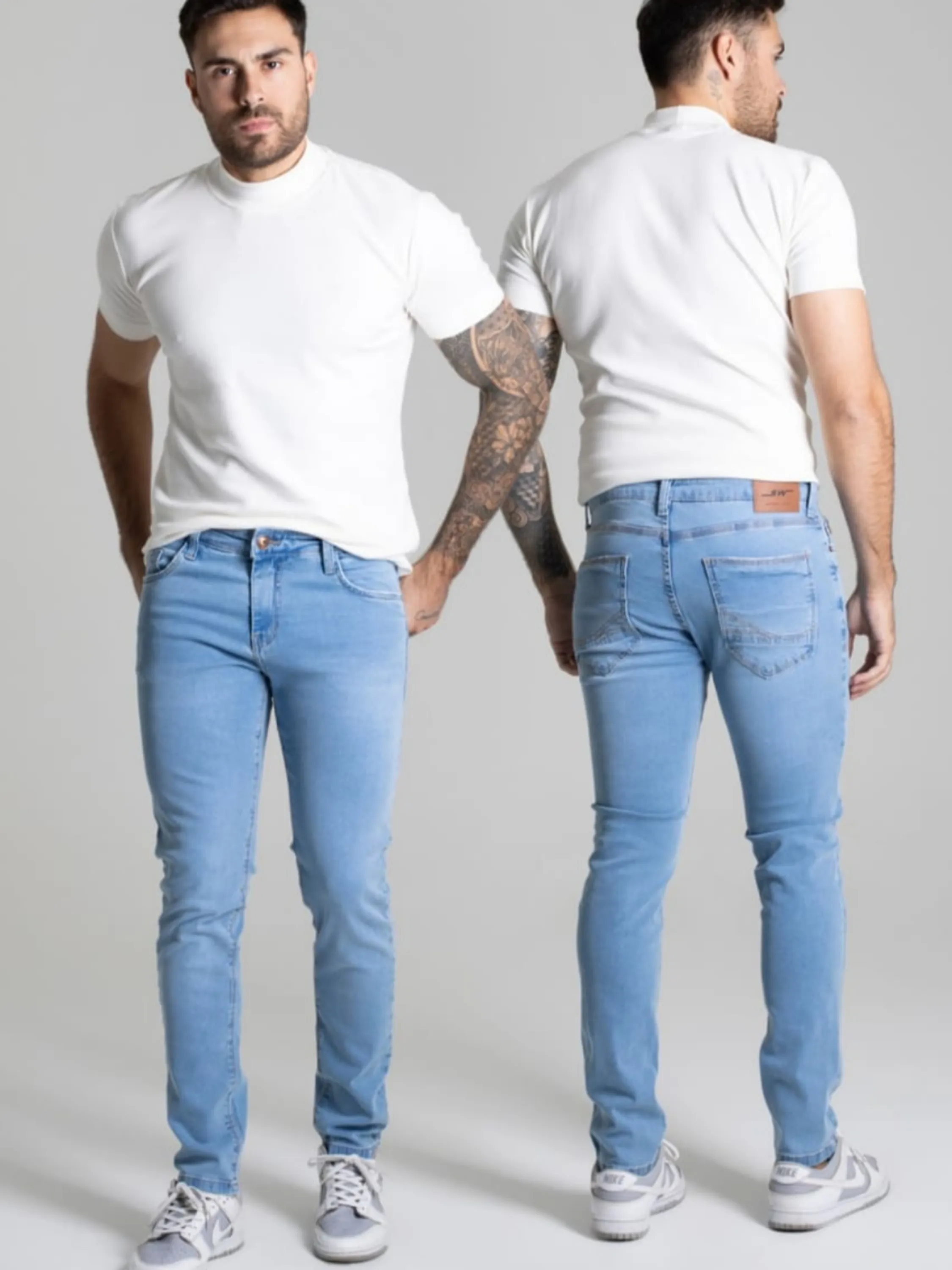 Calça jeans masculina skinny Sawary.