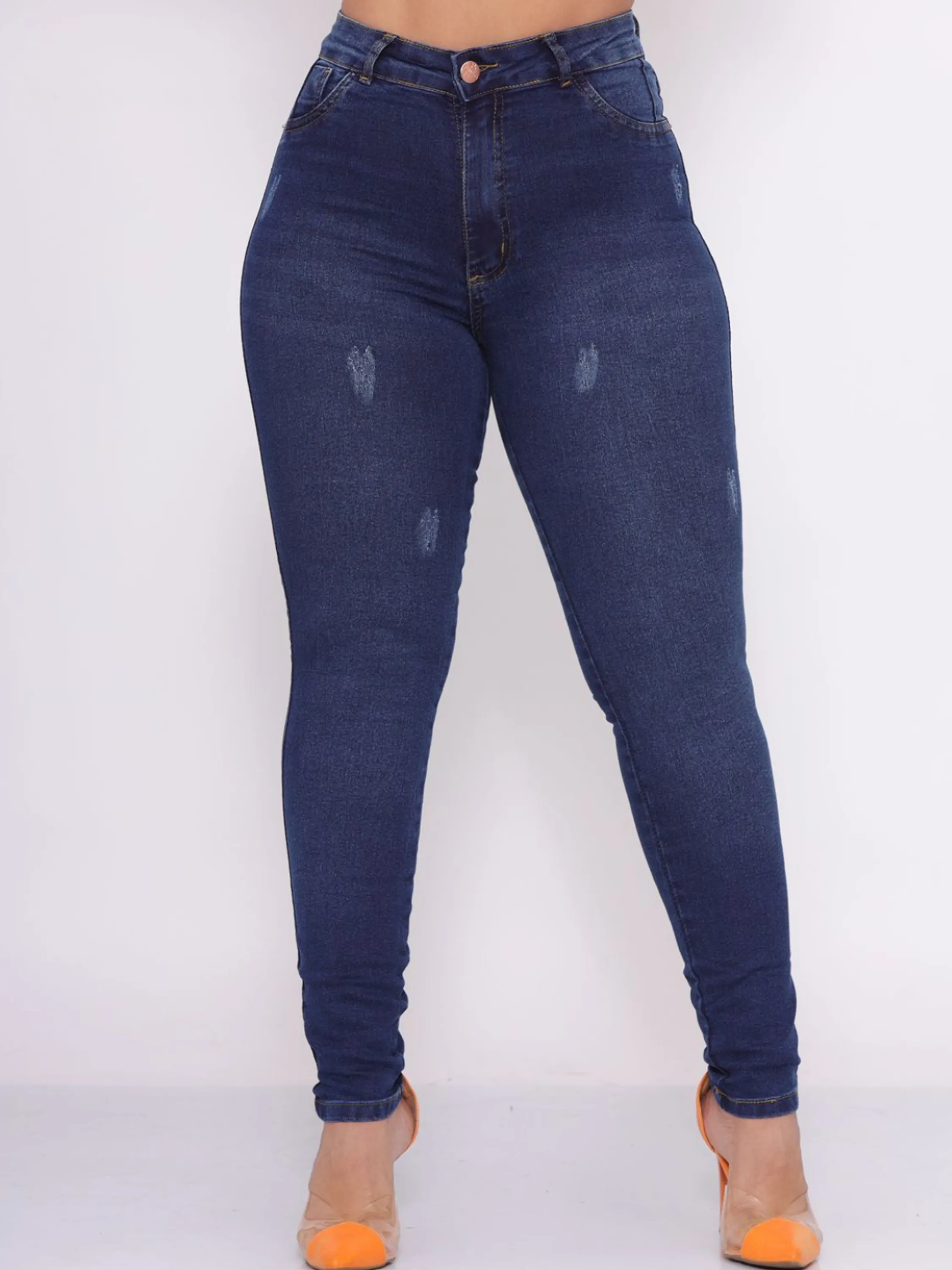 calça jeans feminina modelo skinny com elastano modelo exclusivo levanta bumbum