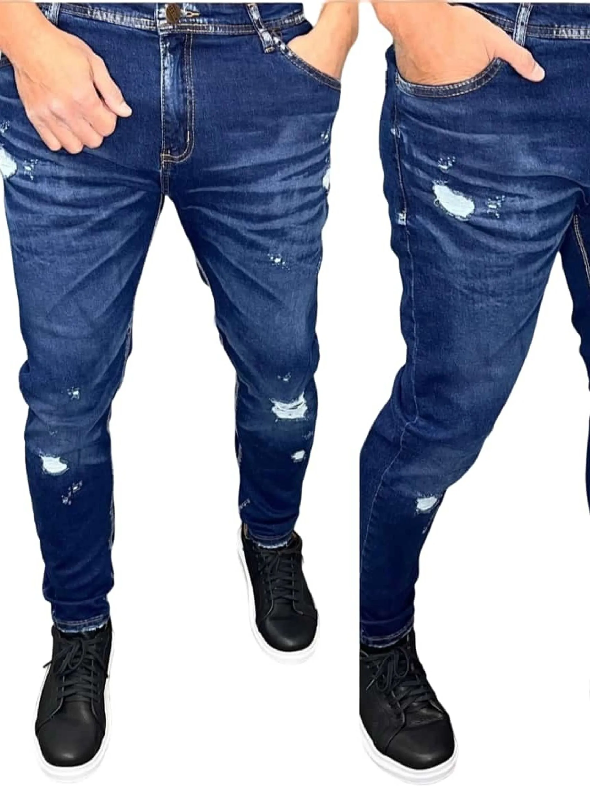 Calça Creed  masculina, superskinny diferenciada,  Premium lavagem escura , com elastano,estilo e qualidade,confeccionada pra atender o público diferenciado.