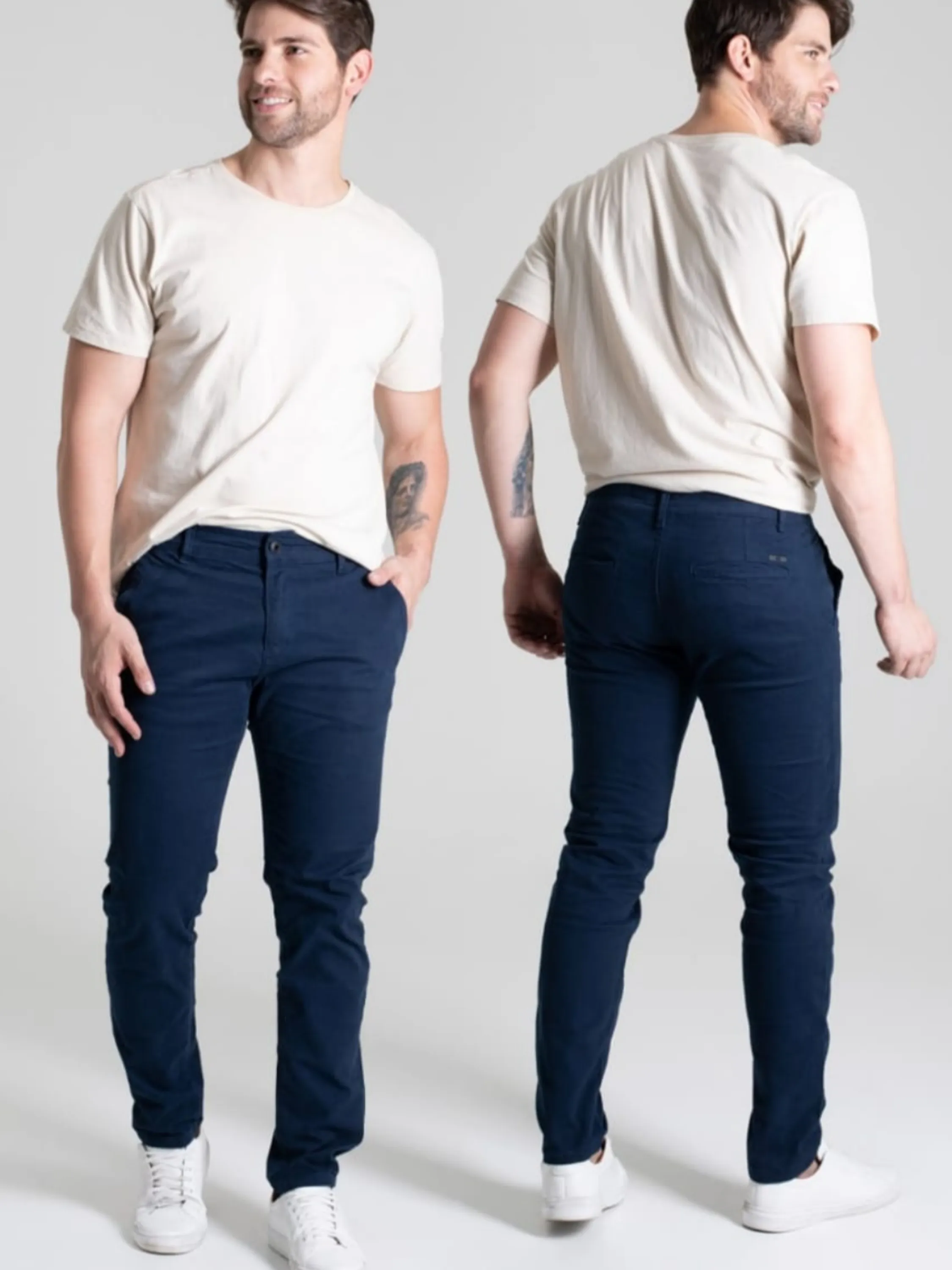 Calça Sawary jeans masculina skinny  diferenciada.