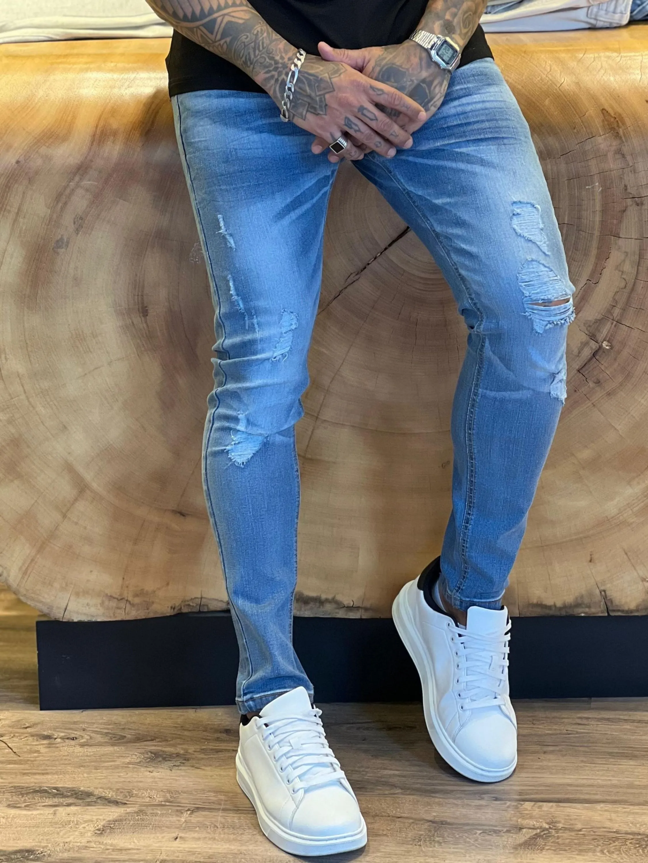 Calça Jeans CityDenim diferenciada,destroyer alguns detalhes na peça, modelagem super skinny disponível ,  ,Jeans Premium de alta qualidade,nos tamanhos do 38 ao 48