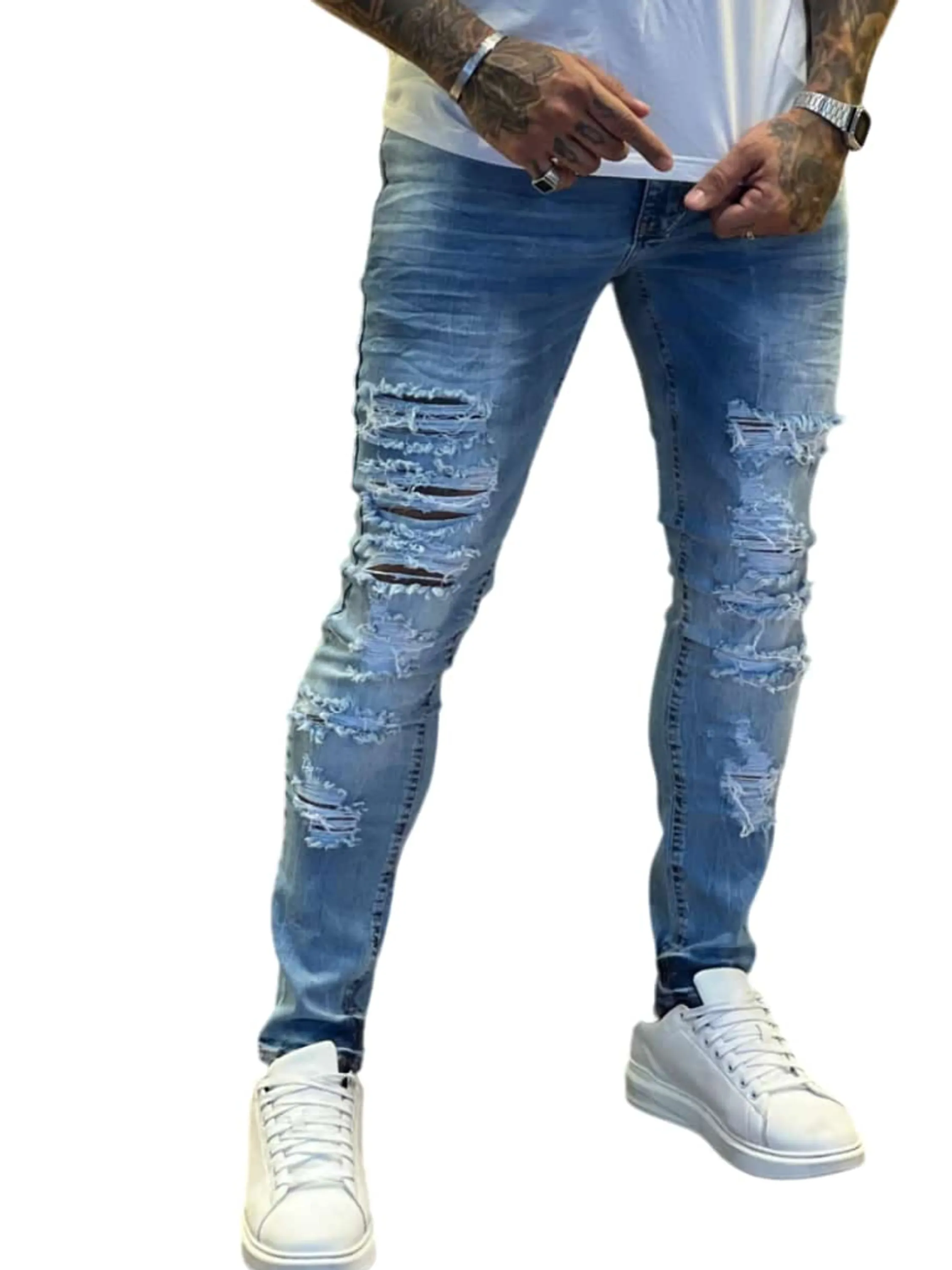 Calça Jeans CityDenim86 diferenciada,destroyer alguns detalhes na peça, modelagem super skinny disponível ,  ,Jeans Premium de alta qualidade,nos tamanhos do 38 ao 48