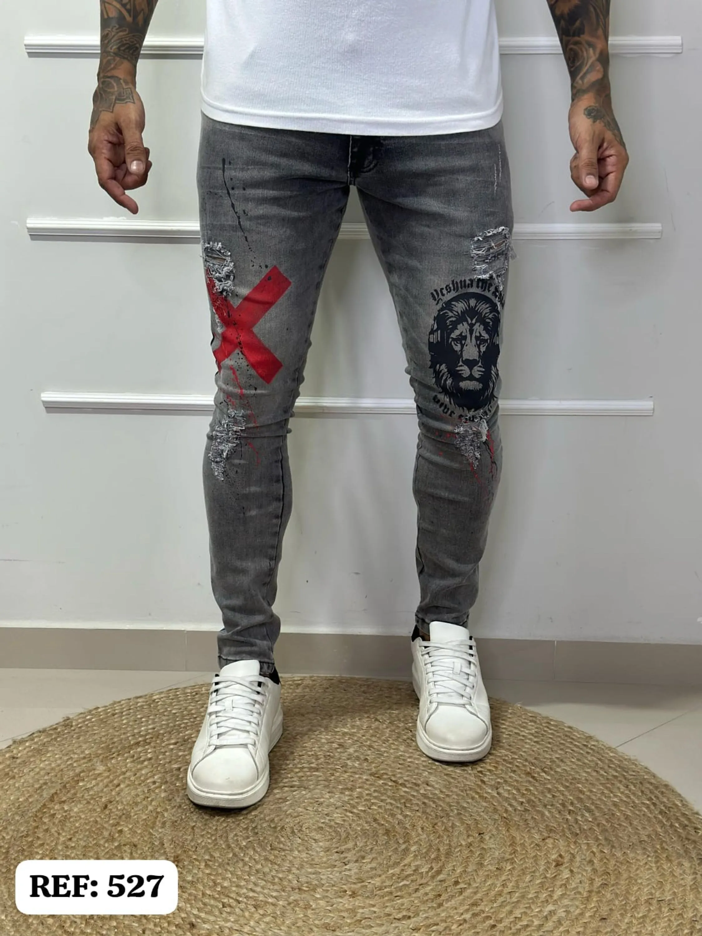 calça jeans skinny masculina jogador