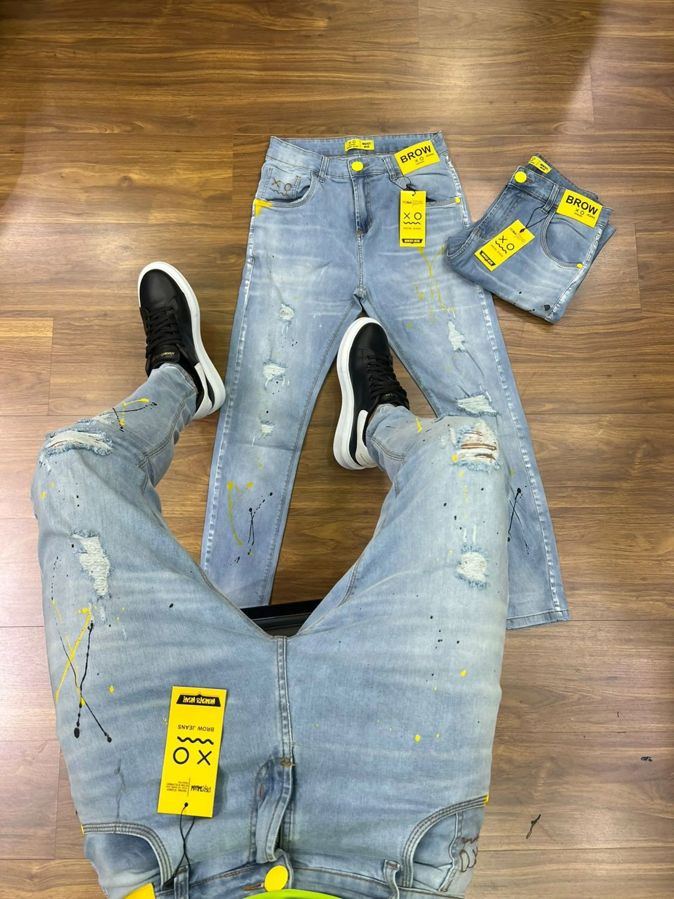 Calça  jeans skinny masculina com elastano