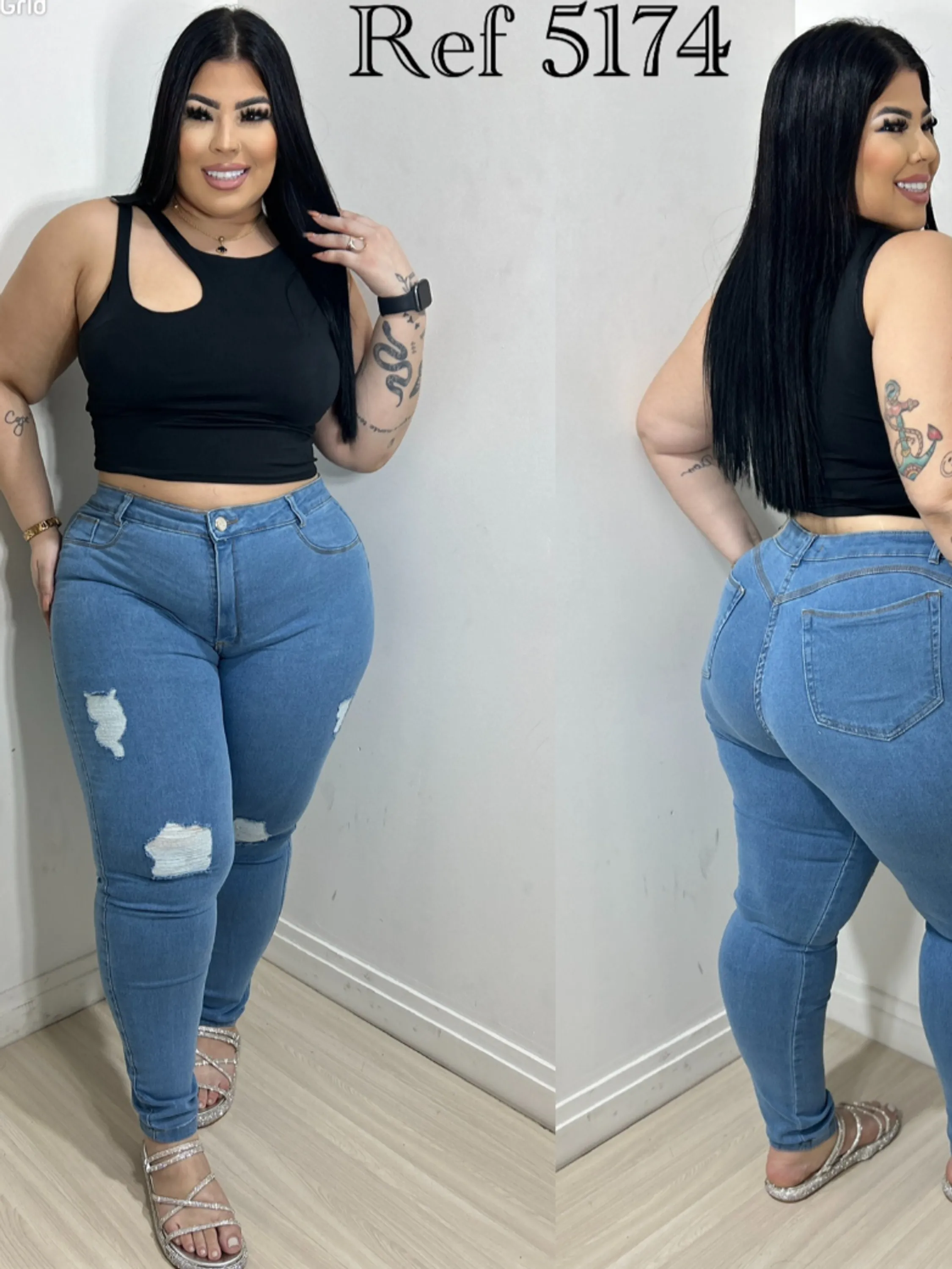 Calça Plus Size Feminina modelo skinny com elastano modelo exclusivo power do 48 ao 54 direto da fábrica.