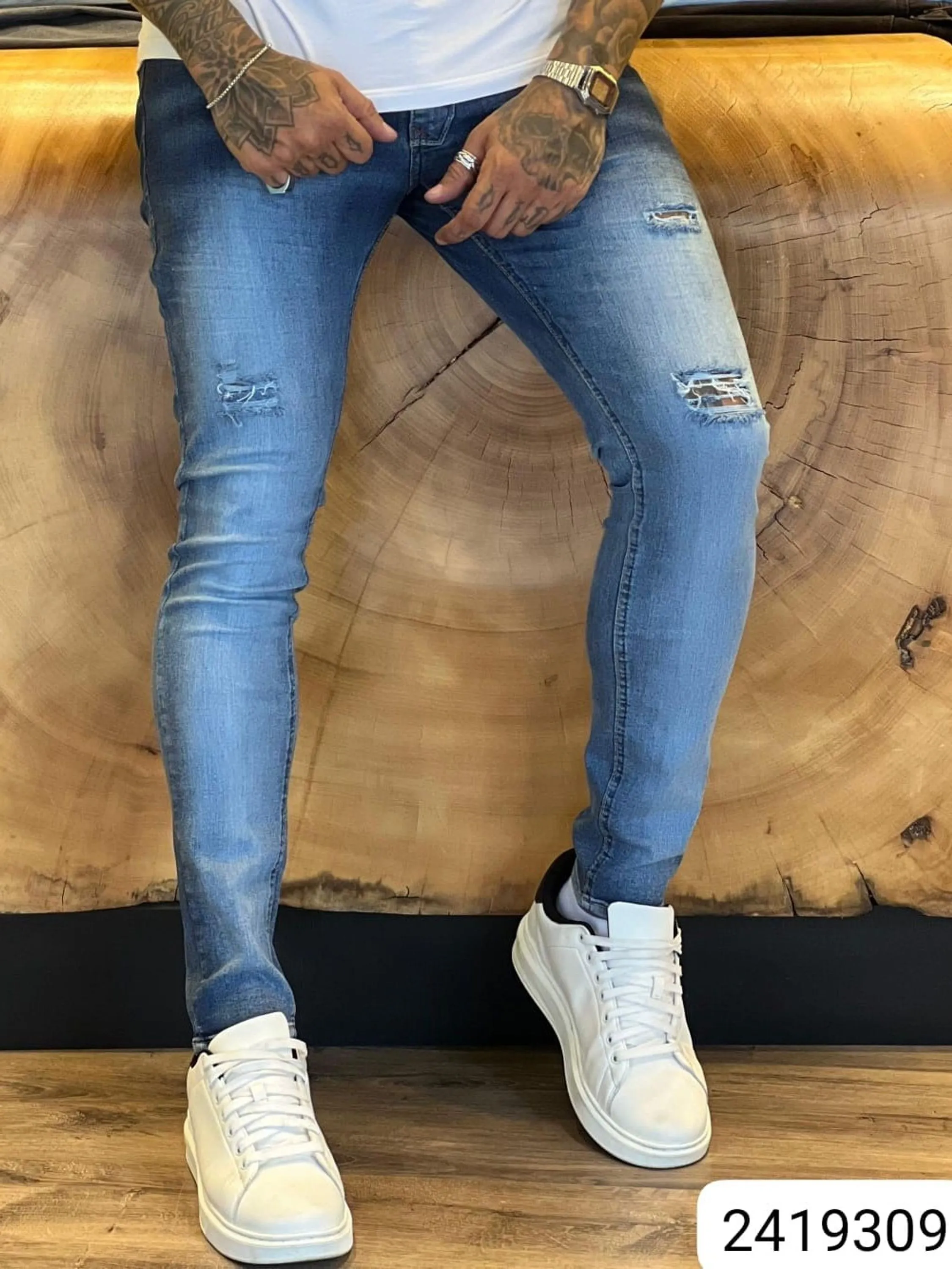 Calça Jeans Premium ,CityDenim diferenciada,destroyer alguns detalhes na peça, modelagem super skinny disponível ,  ,Jeans Premium de alta qualidade,nos tamanhos do 38 ao 48