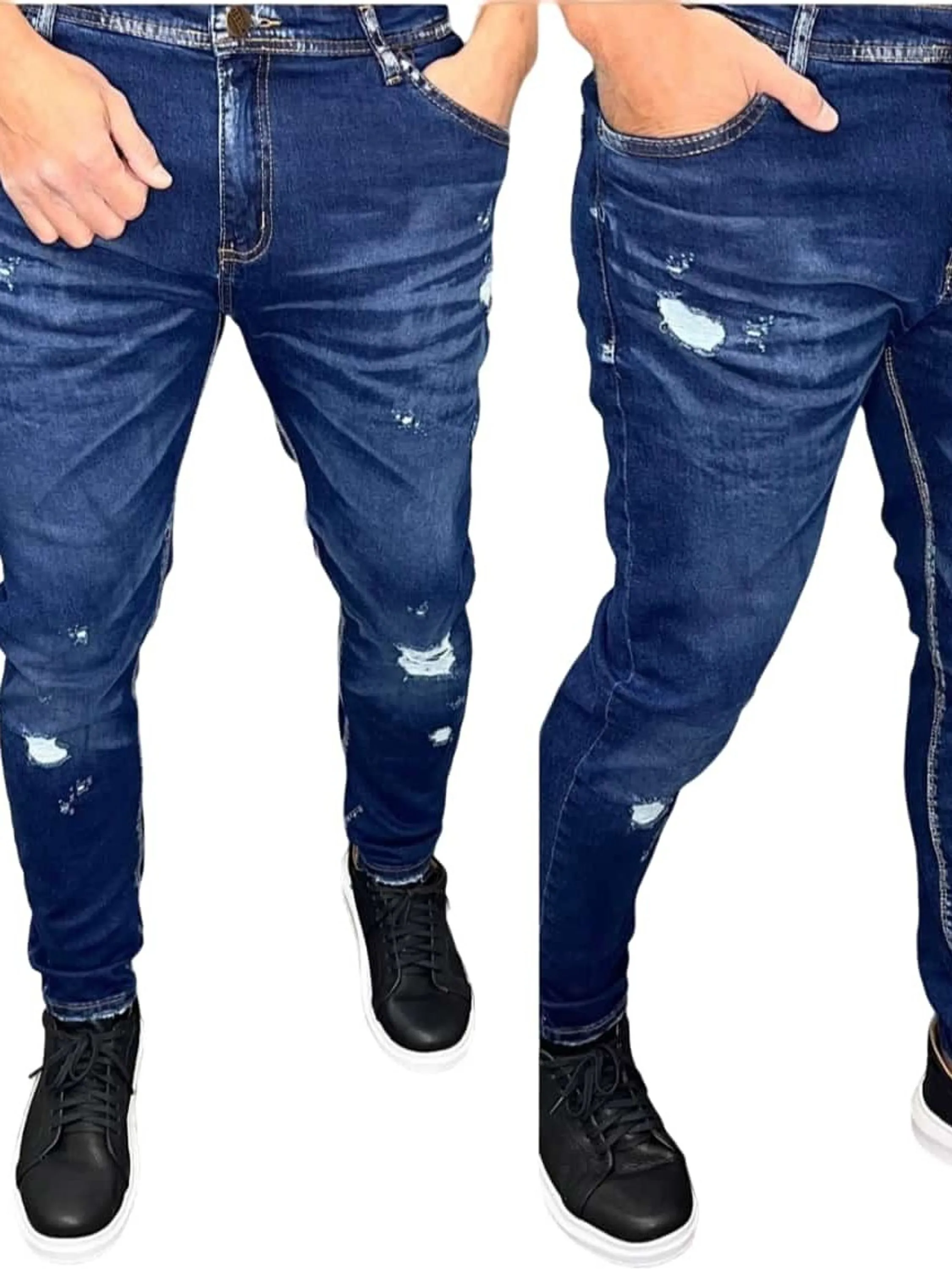 Calça Jogador Jeans Prêmio com Elastano, a escolha perfeita para homens que buscam aliar conforto, estilo e flexibilidade. Feita com denim premium e uma dose generosa de elastano, esta calça oferece um ajuste excepcional que se adapta aos seus movimentos, proporcionando máxima liberdade e conforto. Com um design moderno e detalhes sofisticados, é ideal para quem deseja um visual elegante e casual para qualquer ocasião.  Elasticidade e Conforto: A mistura de denim premium com elastano garante uma calça que se ajusta ao corpo sem restringir os movimentos, oferecendo conforto inigualável durante todo o dia.  Estilo Versátil: O corte moderno e ajustado faz desta calça a escolha perfeita para combinar com camisetas, camisas ou blazers, permitindo transitar facilmente entre o casual e o sofisticado.  Detalhes de Alta Qualidade: Acabamentos refinados, costuras reforçadas e bolsos funcionais conferem um toque de elegância e praticidade, fazendo desta calça uma peça essencial no seu guarda-roupa.  Durabilidade Premium: Feita com materiais de alta qualidade que garantem resistência ao uso diário, mantendo a forma e o estilo impecáveis por muito mais tempo.  Adicione a calça Jogador Jeans Prêmio com Elastano ao seu carrinho agora e experimente o conforto e a elegância que você merece