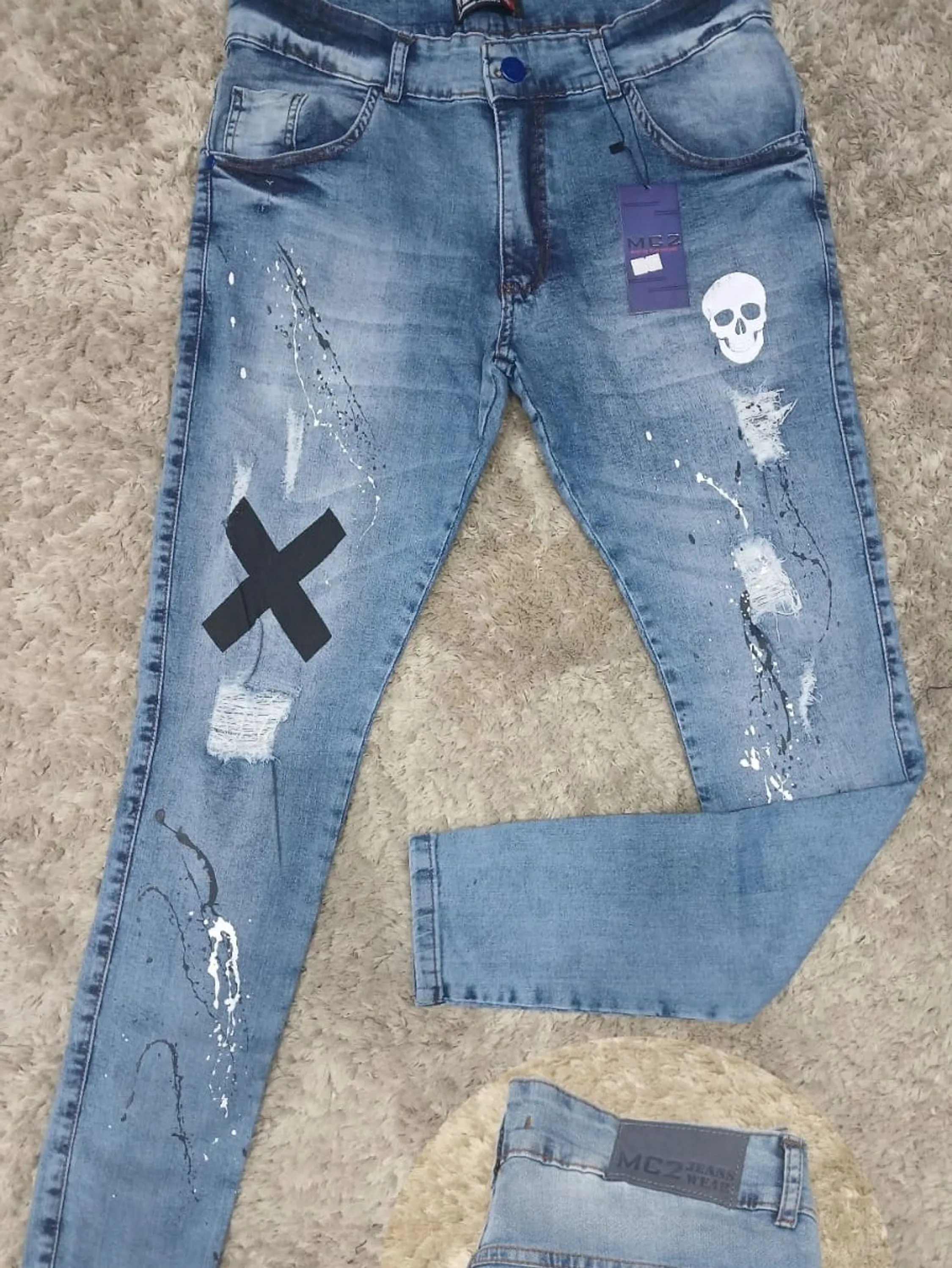 calça jeans masculina com elastano,moda jogador.